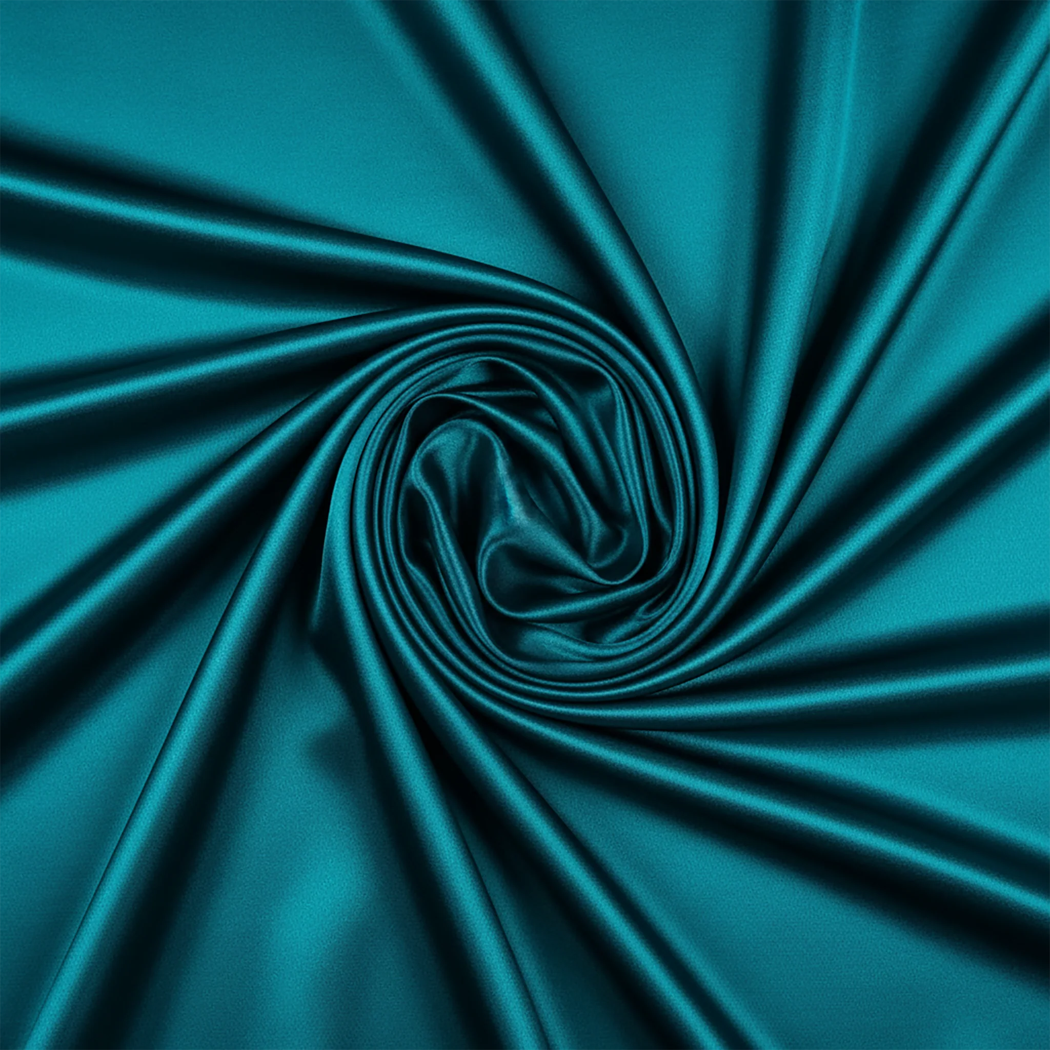 Satin 132" Round Tablecloth - Peacock - Image 2