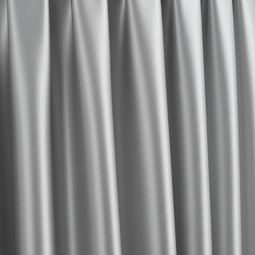 Satin 132" Round Tablecloth - Silver - Image 4