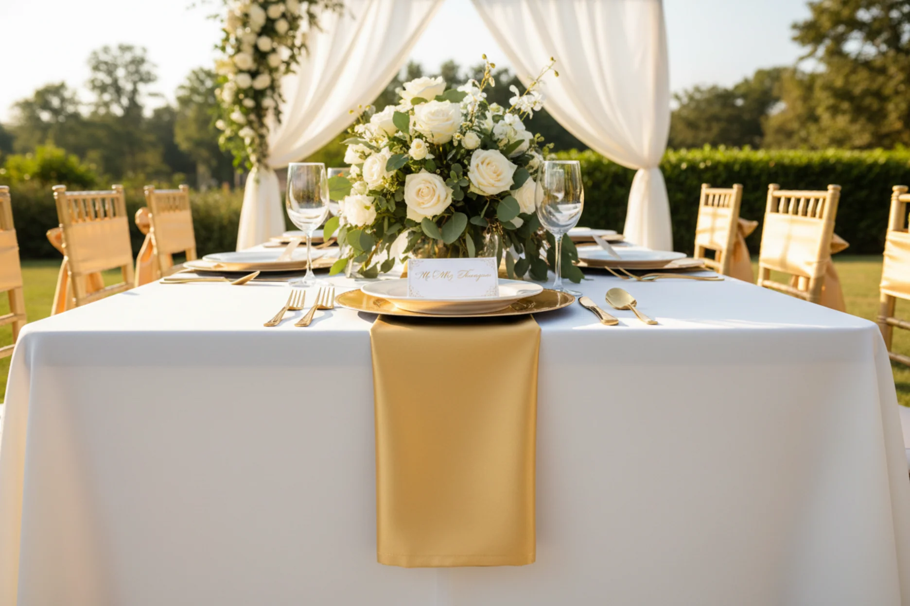 Satin Napkin 20"x20" - Bright Gold - Image 4
