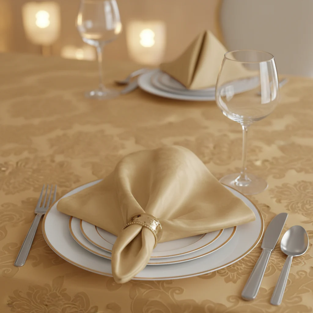 Satin Napkin 20"x20" - Gold Antique - Image 3