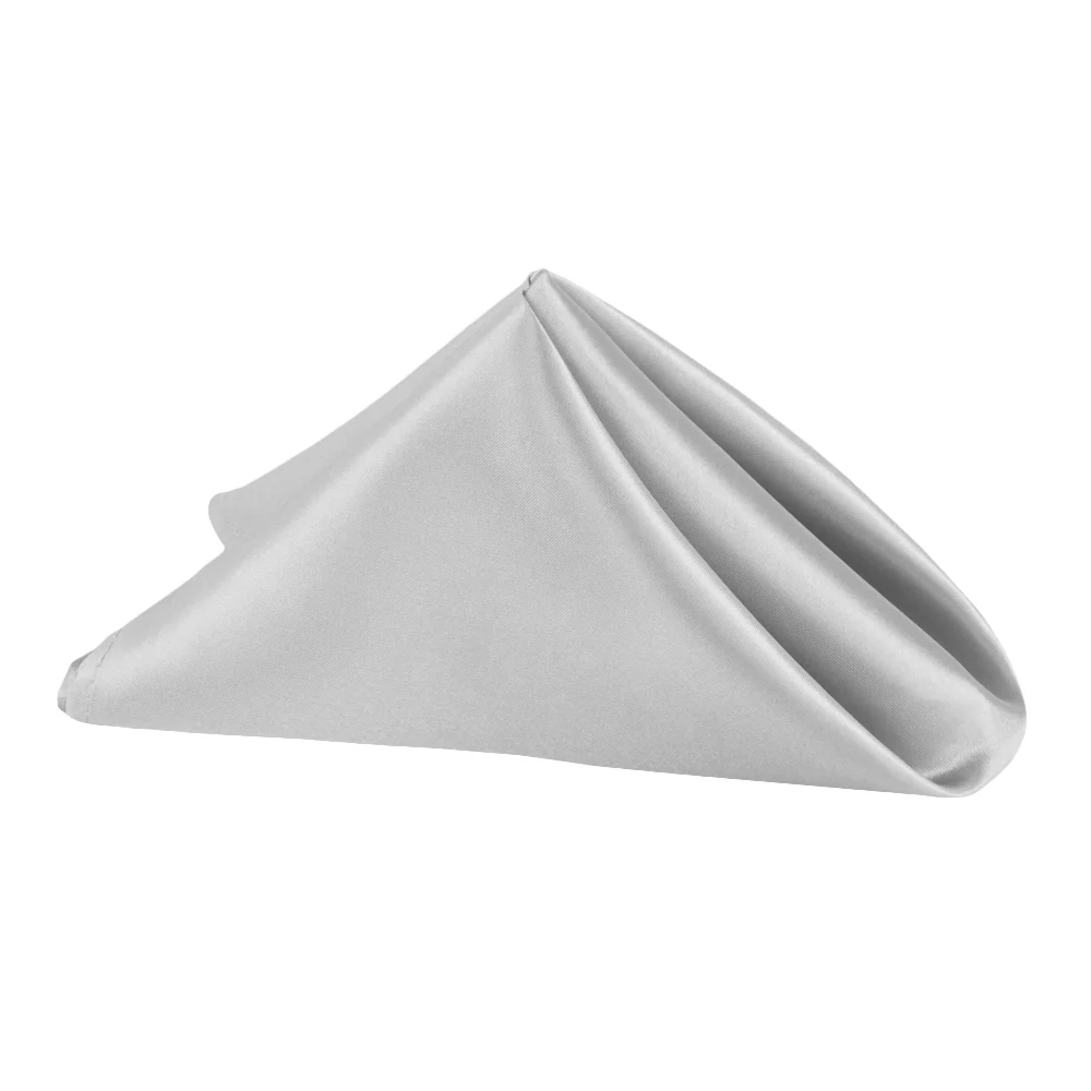Satin Napkin 20"x20" - Silver