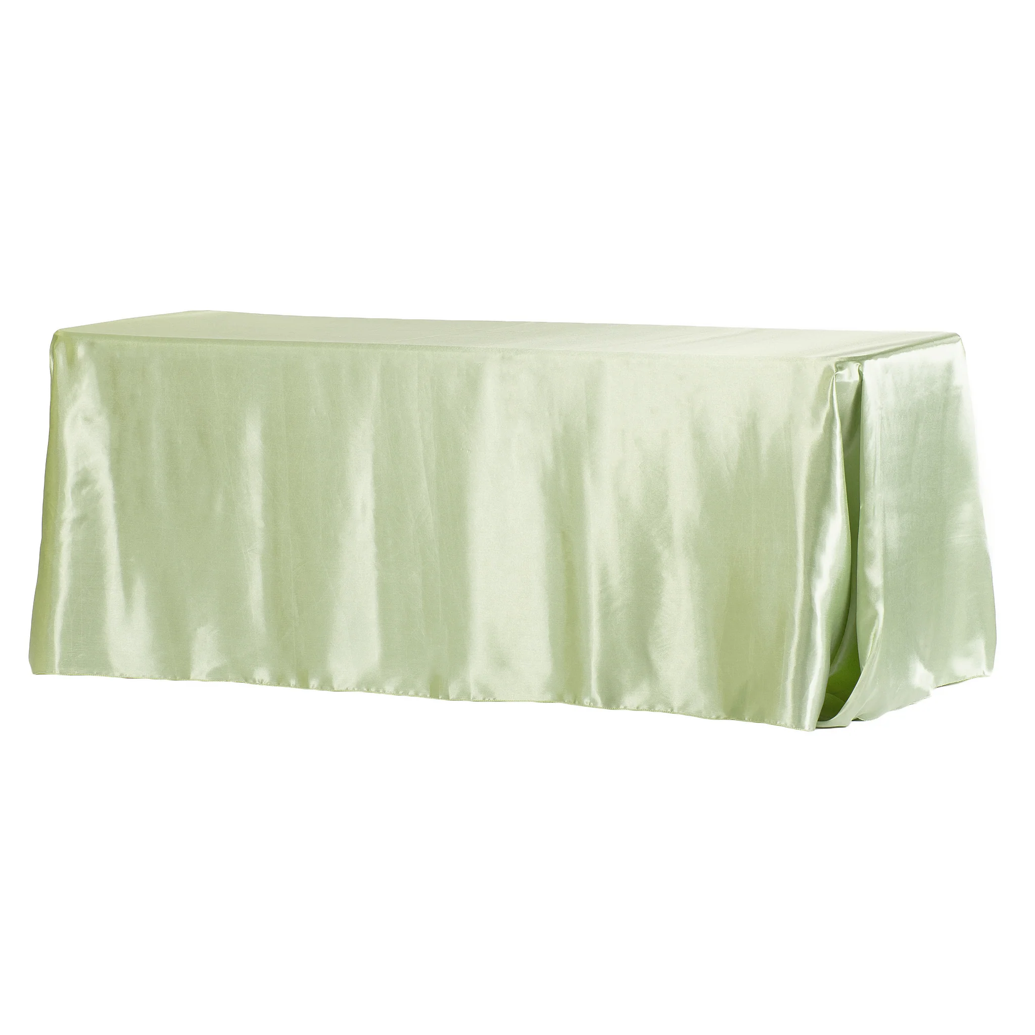 Satin Rectangular 90"x132" Tablecloth - Sage Green