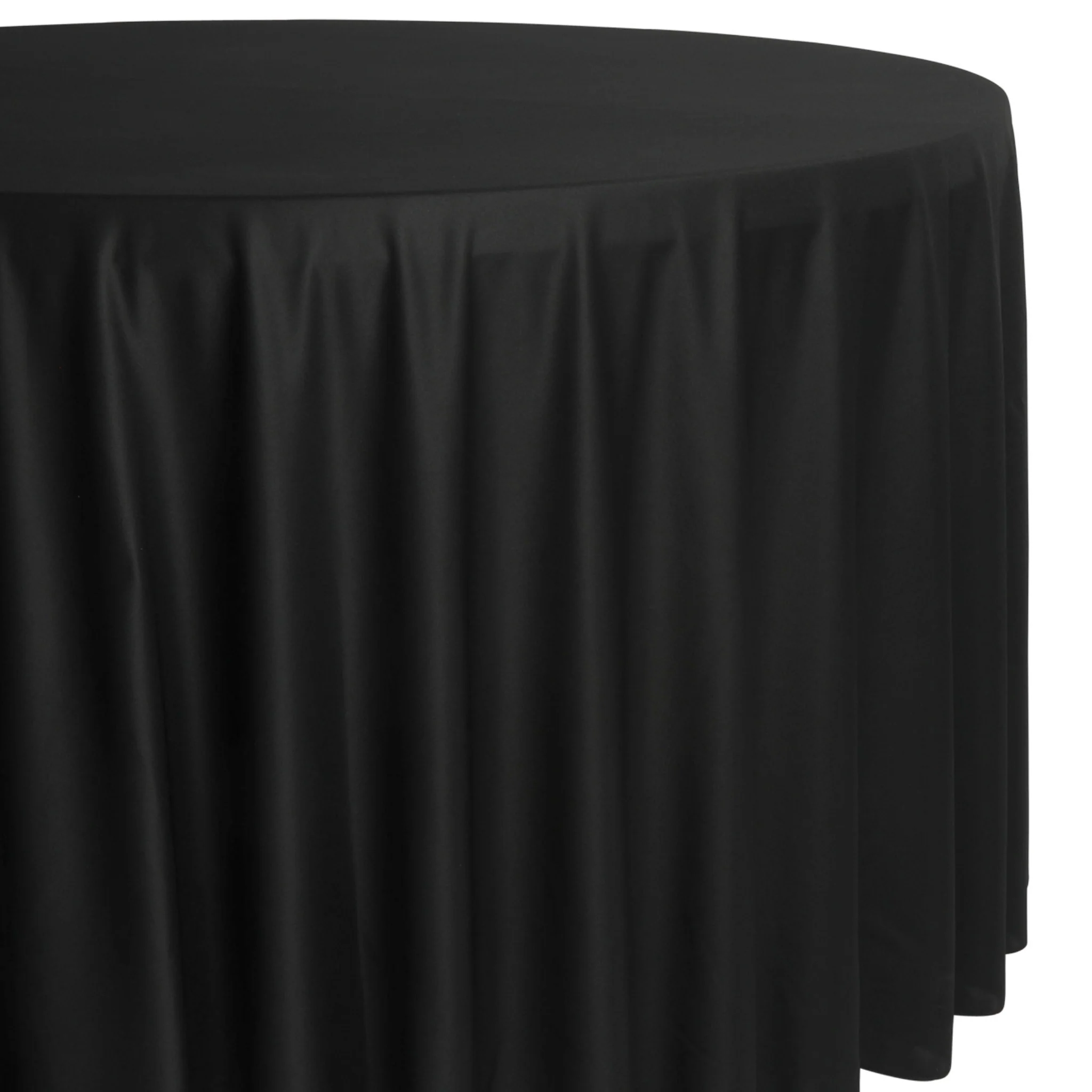 Scuba 108" Round Tablecloth - Black - Image 5
