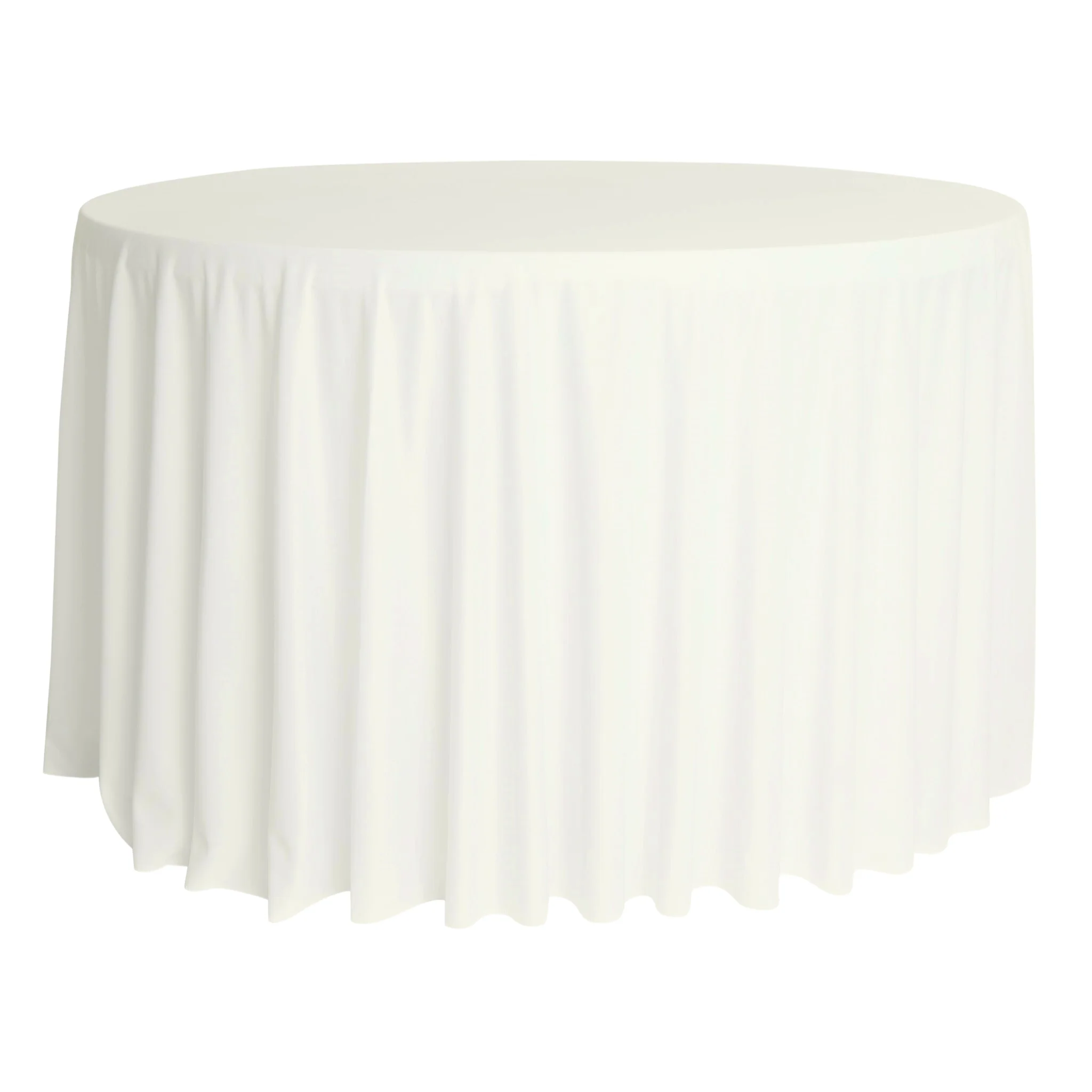 Scuba 108" Round Tablecloth - Ivory