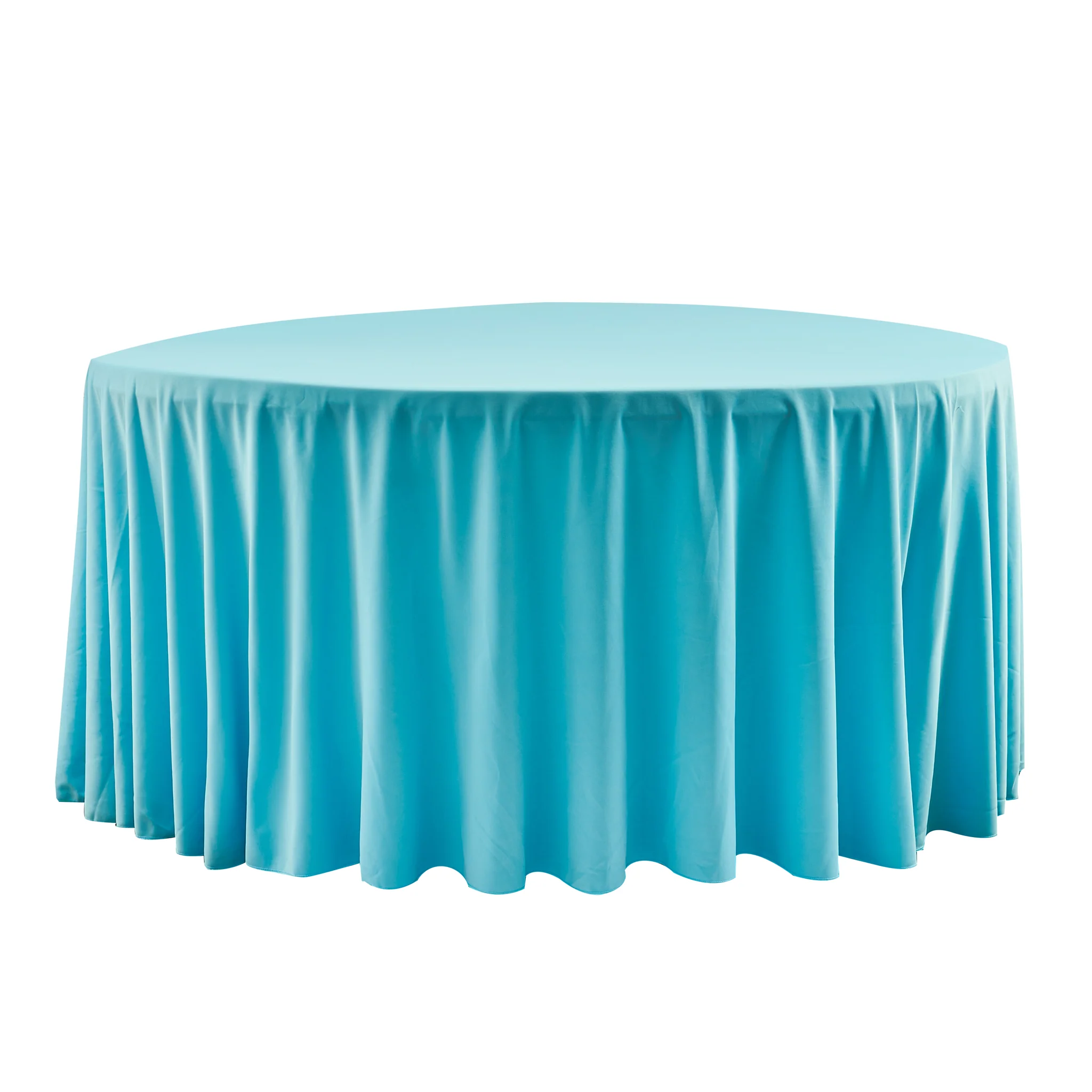 Scuba 108" Round Tablecloth - Turquoise - Image 3