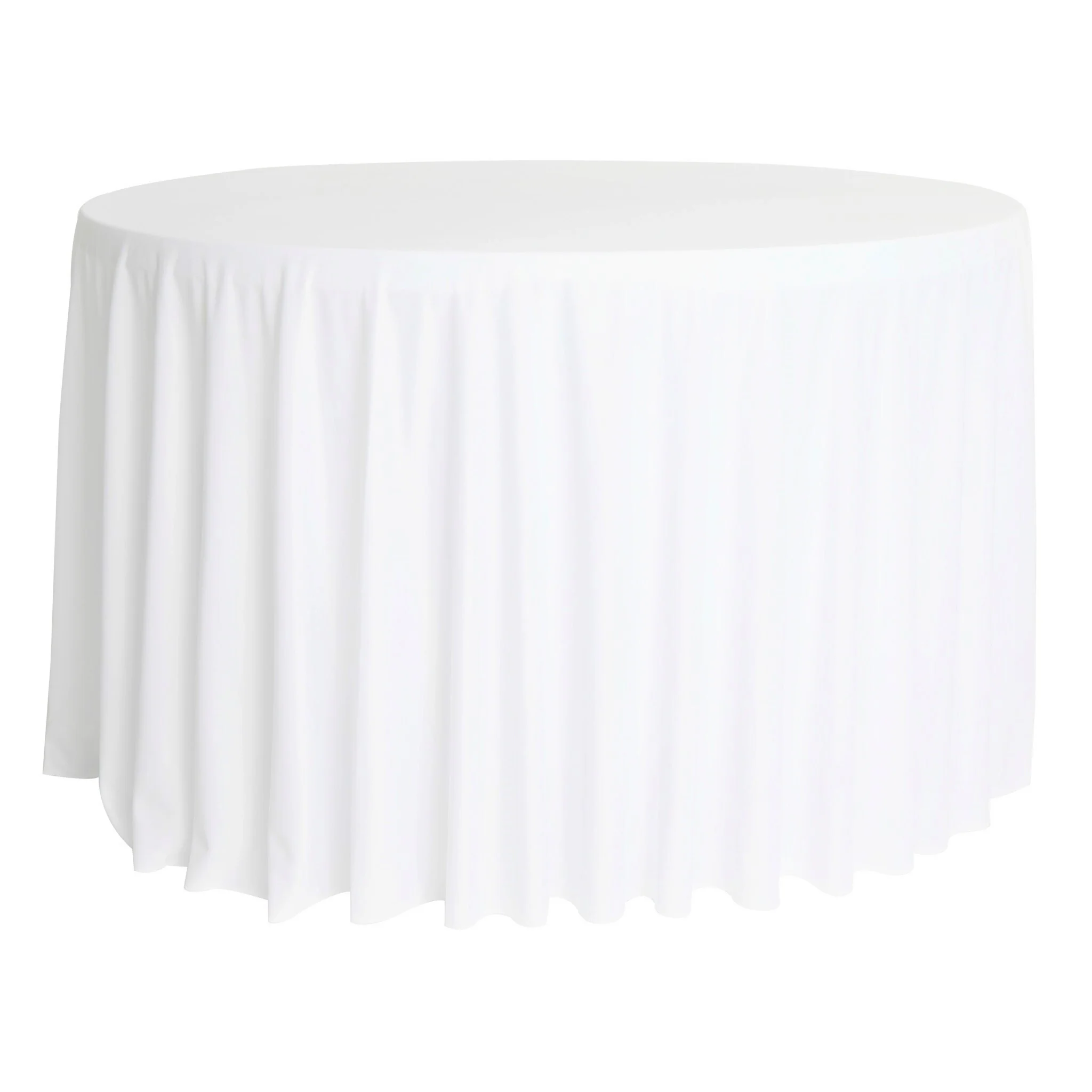 Scuba 108" Round Tablecloth - White