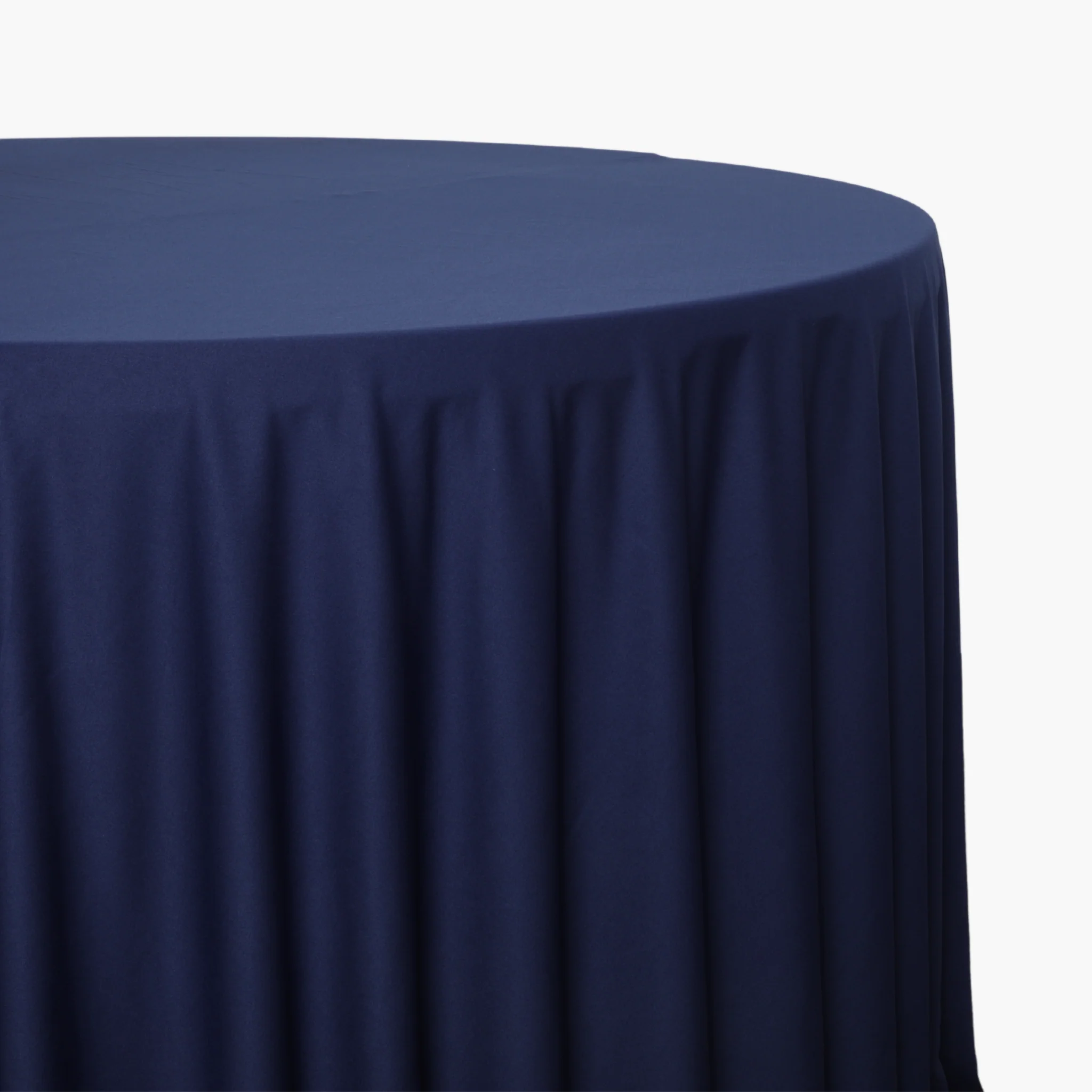 Scuba 120" Round Tablecloth - Navy Blue - Image 2