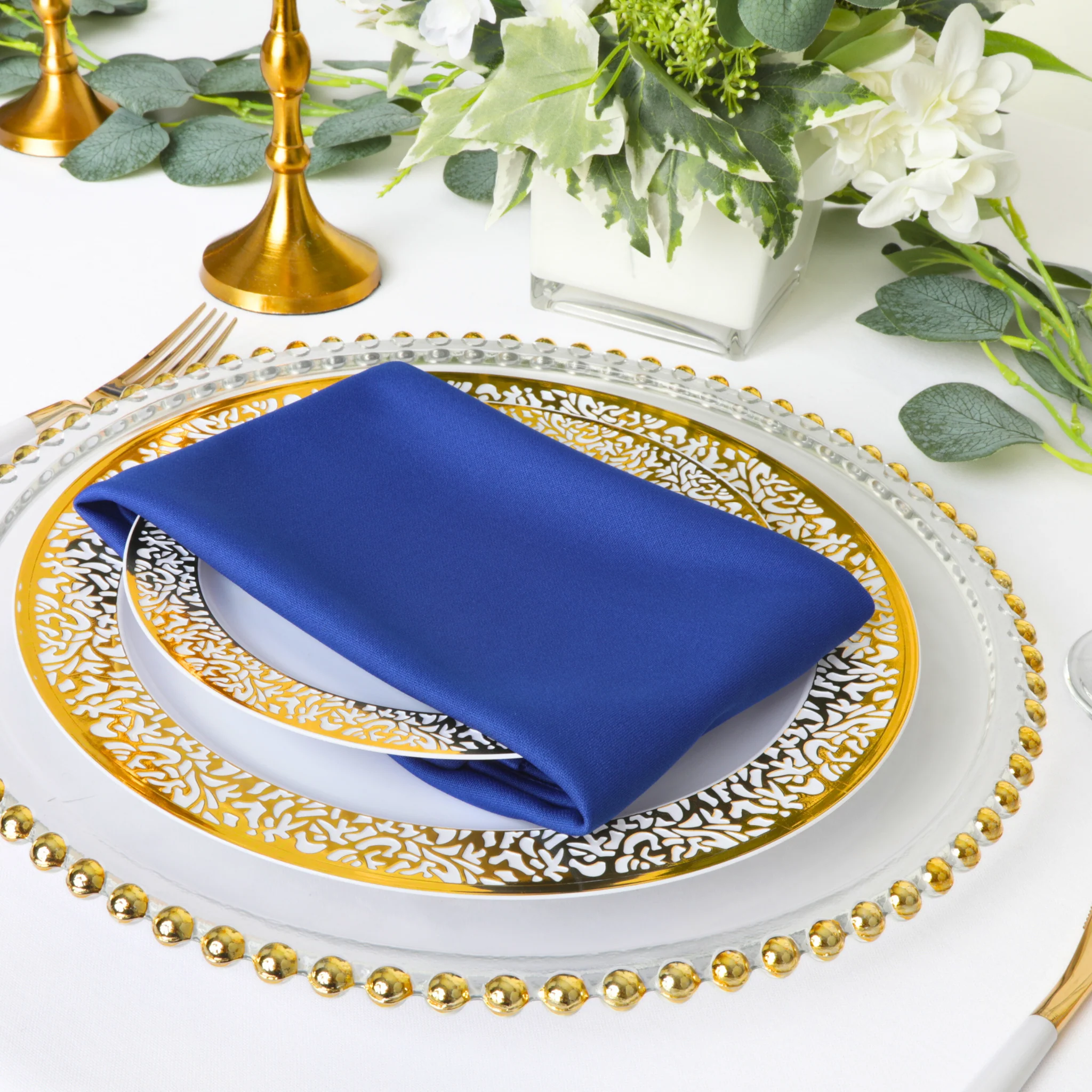Scuba Napkin 20"x20" (5 pcs/pk) - Royal Blue - Image 4