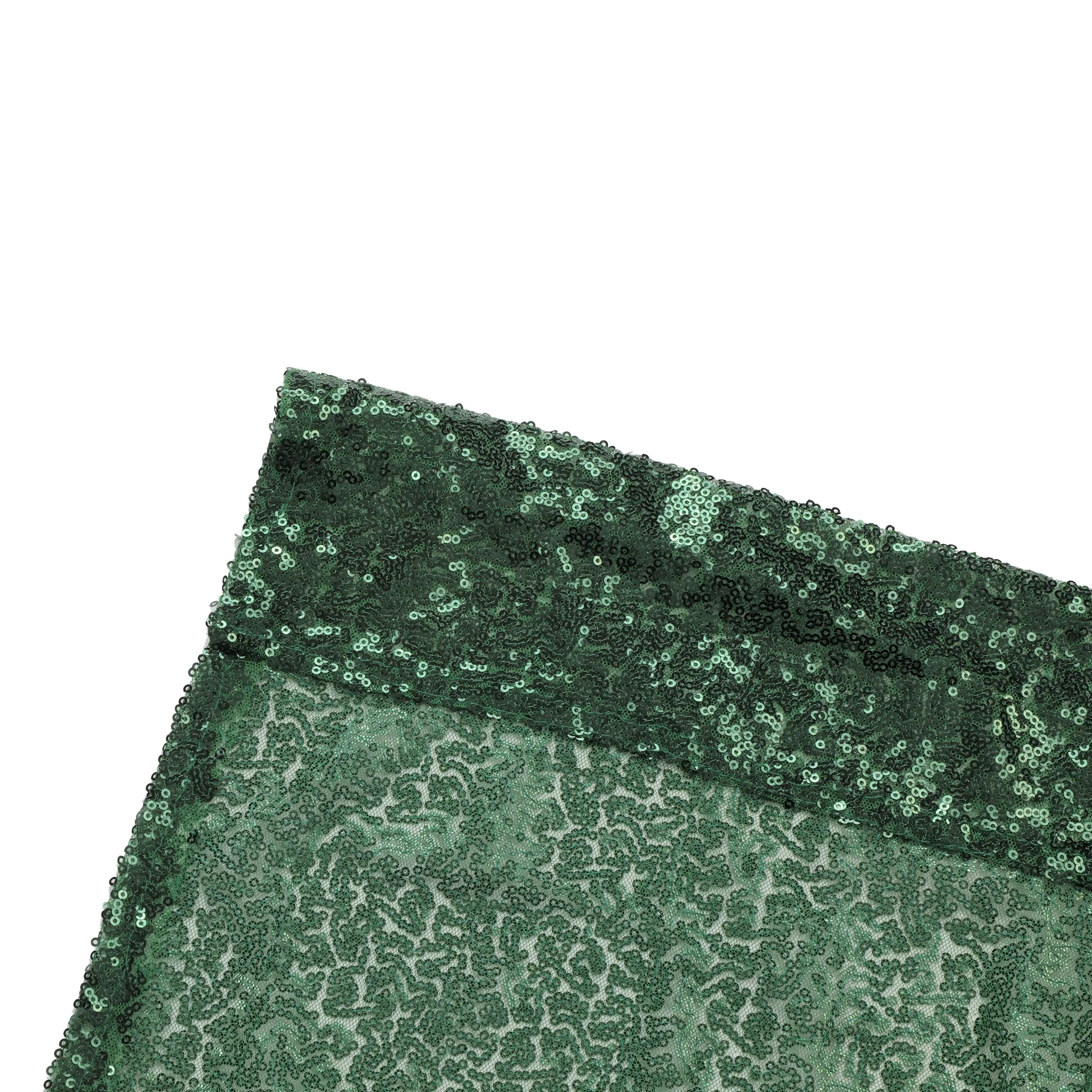 Glitz Sequin Mesh Net 10ft H x 52" W Drape/Backdrop panel - Emerald Green - Image 6