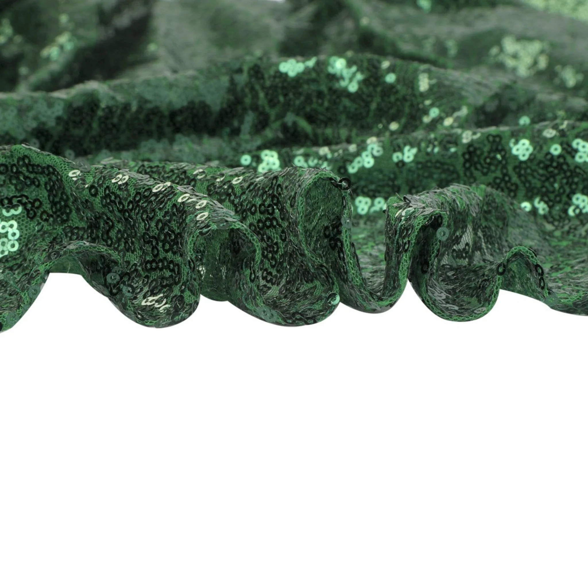 Glitz Sequin Mesh Net 10ft H x 52" W Drape/Backdrop panel - Emerald Green - Image 7