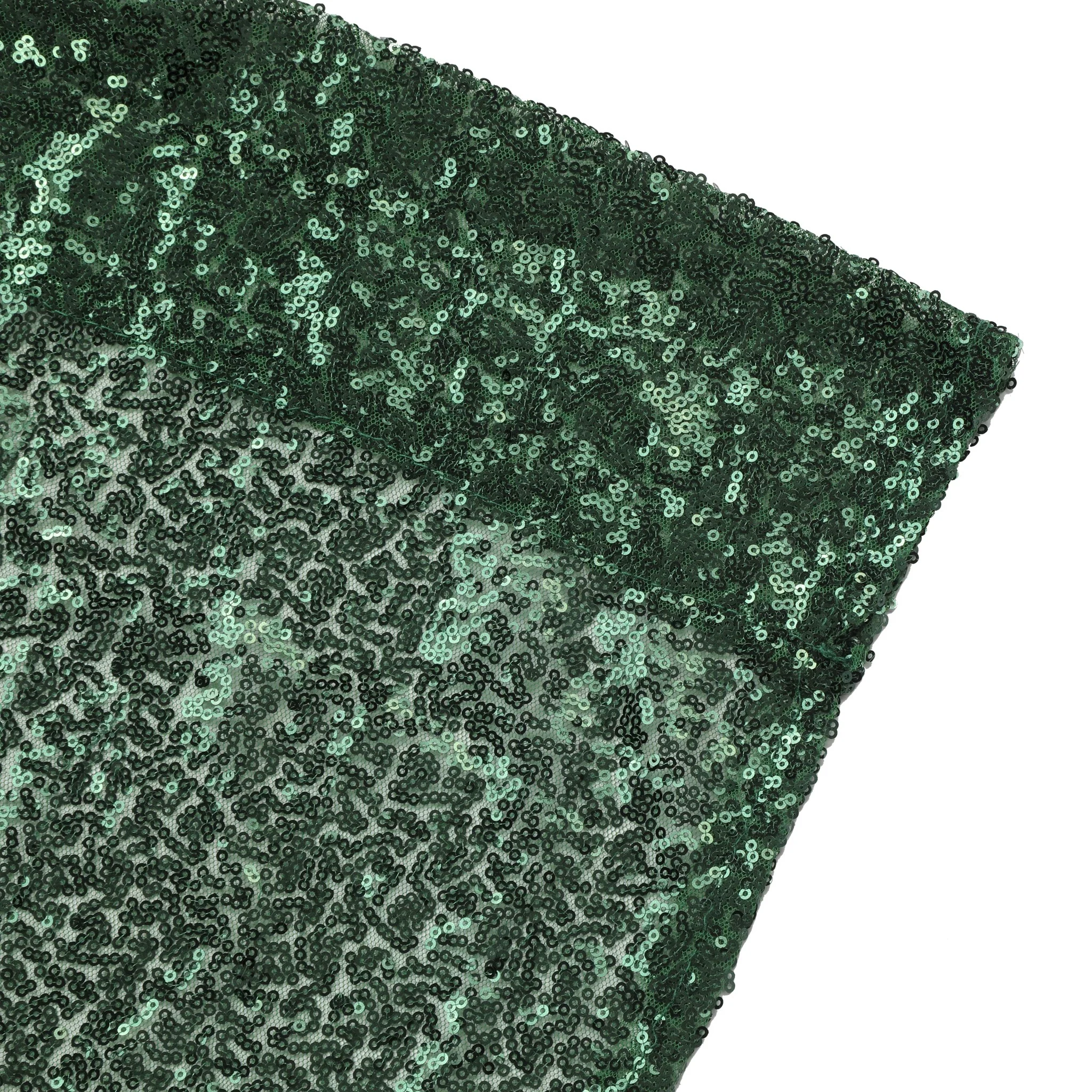 Glitz Sequin Mesh Net 12ft H x 52" W Drape/Backdrop panel - Emerald Green - Image 5