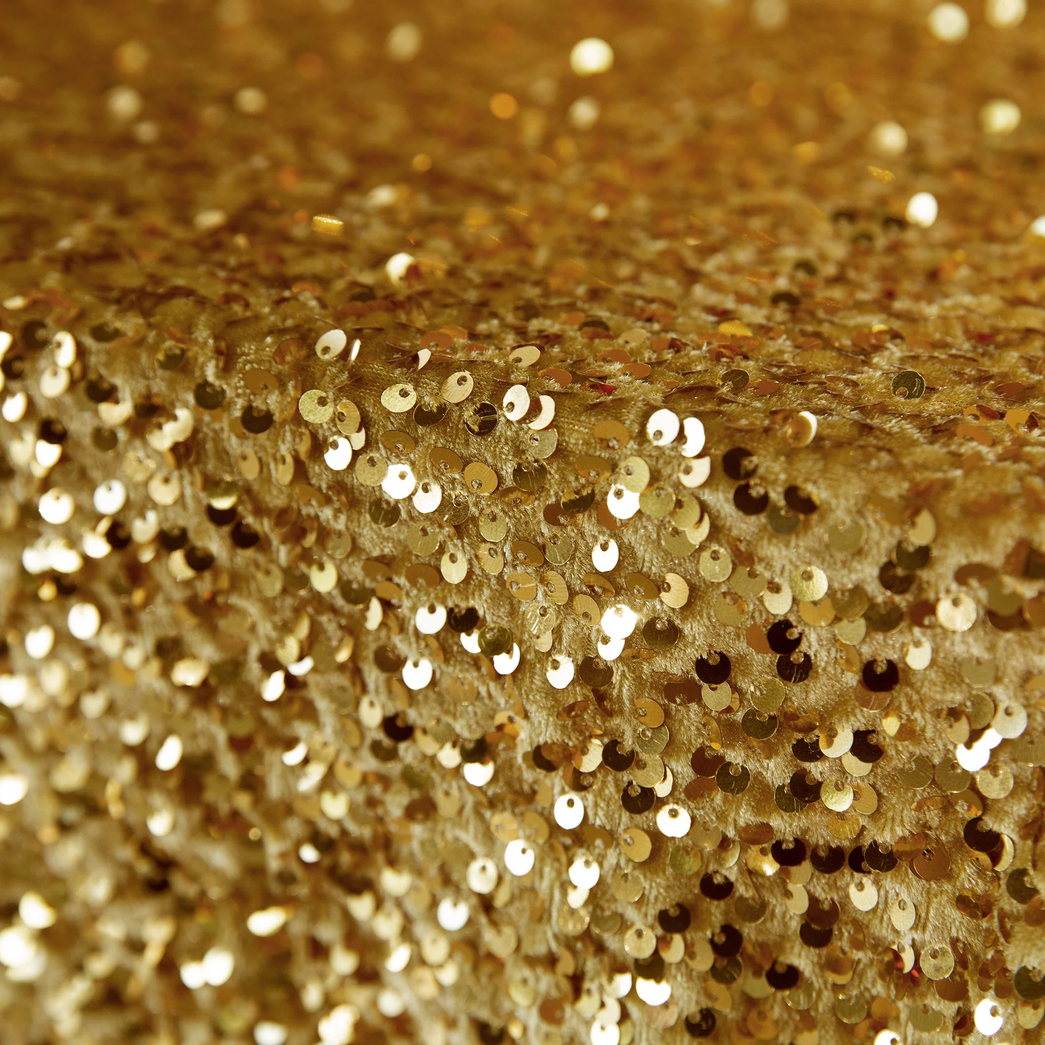 Sequin Velvet 12ft H x 52" W Drape/Backdrop Curtain Panel - Gold - Image 2