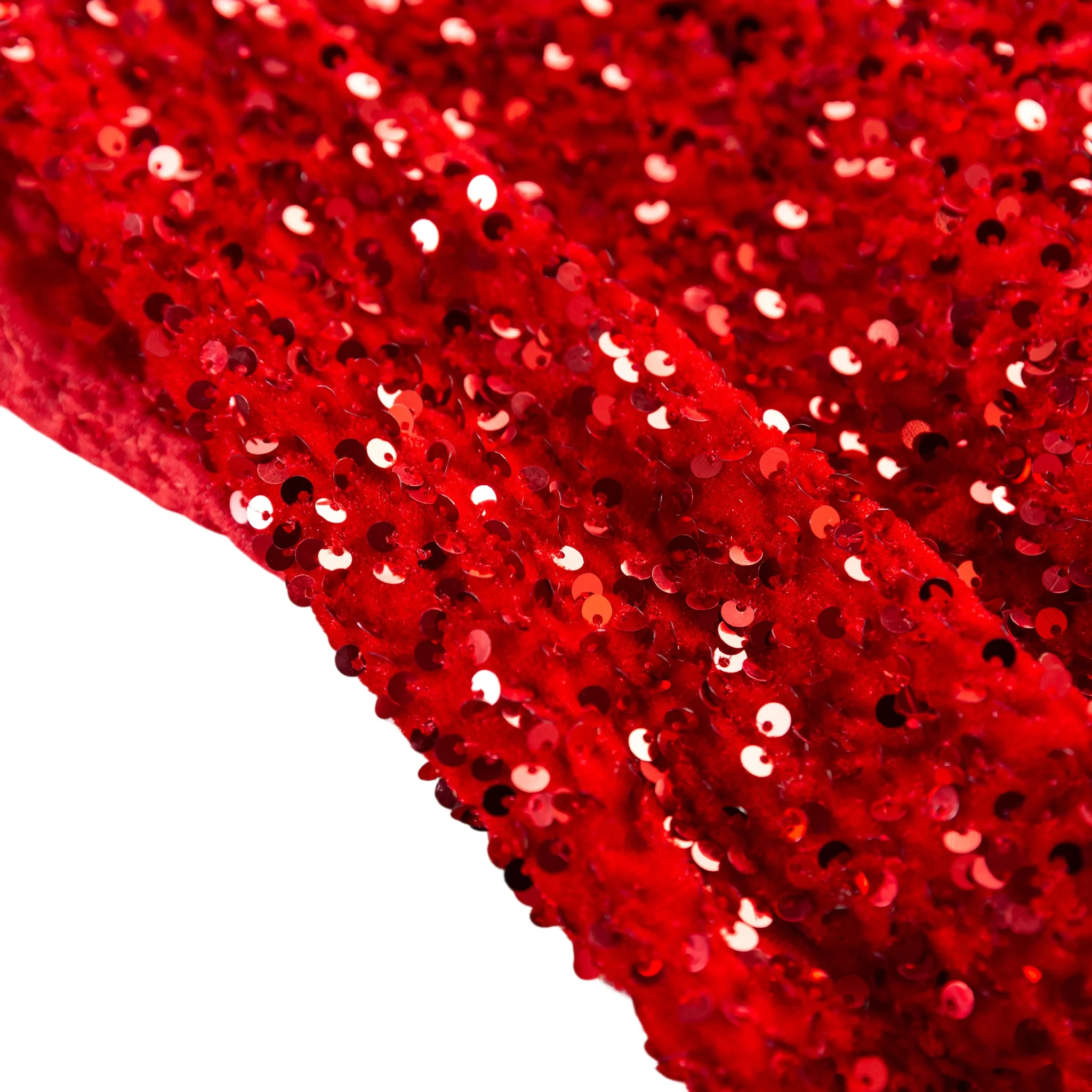 Sequin Velvet 10ft H x 52" W Drape/Backdrop Curtain Panel - Red - Image 8