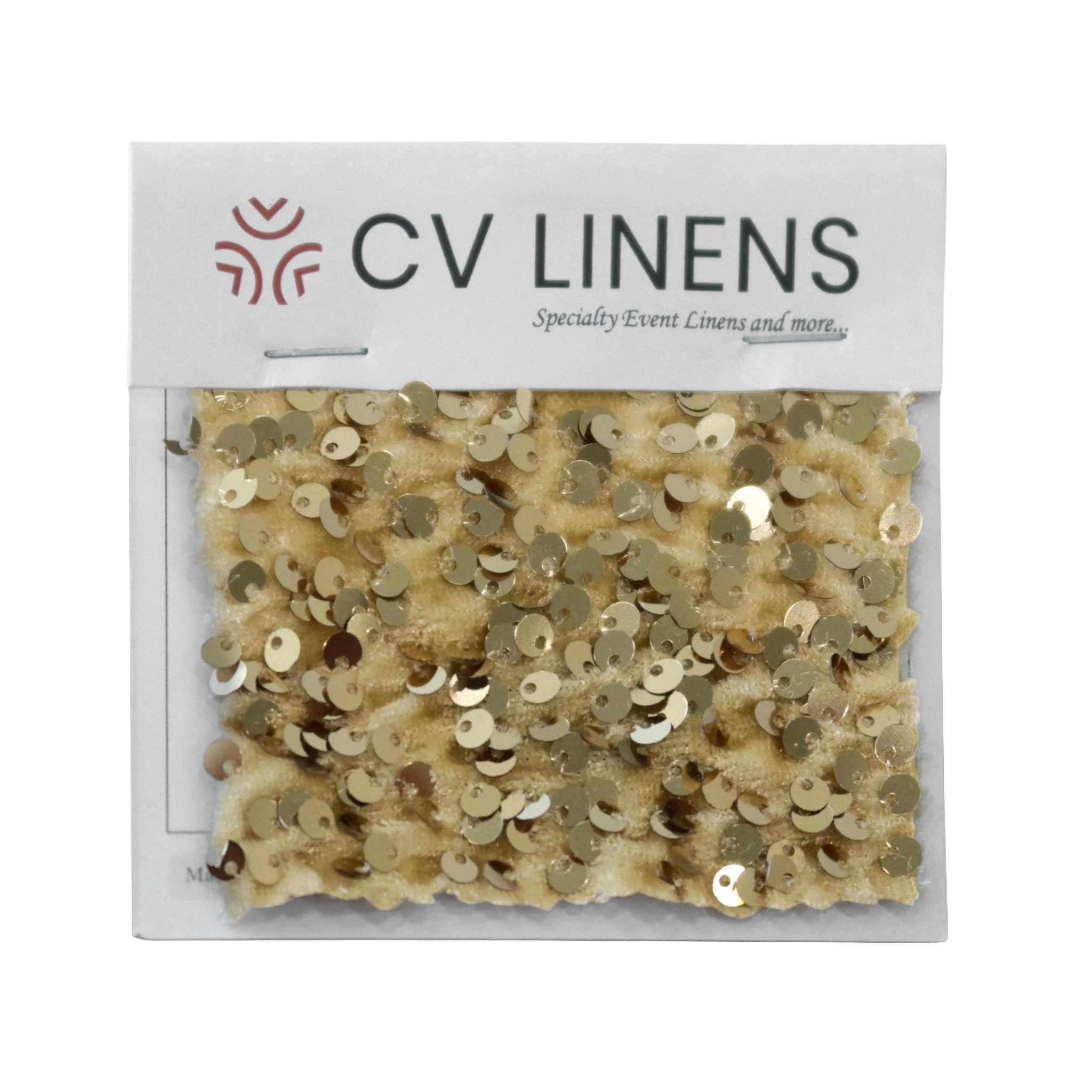 Sequin Velvet Swatch Card - Champagne