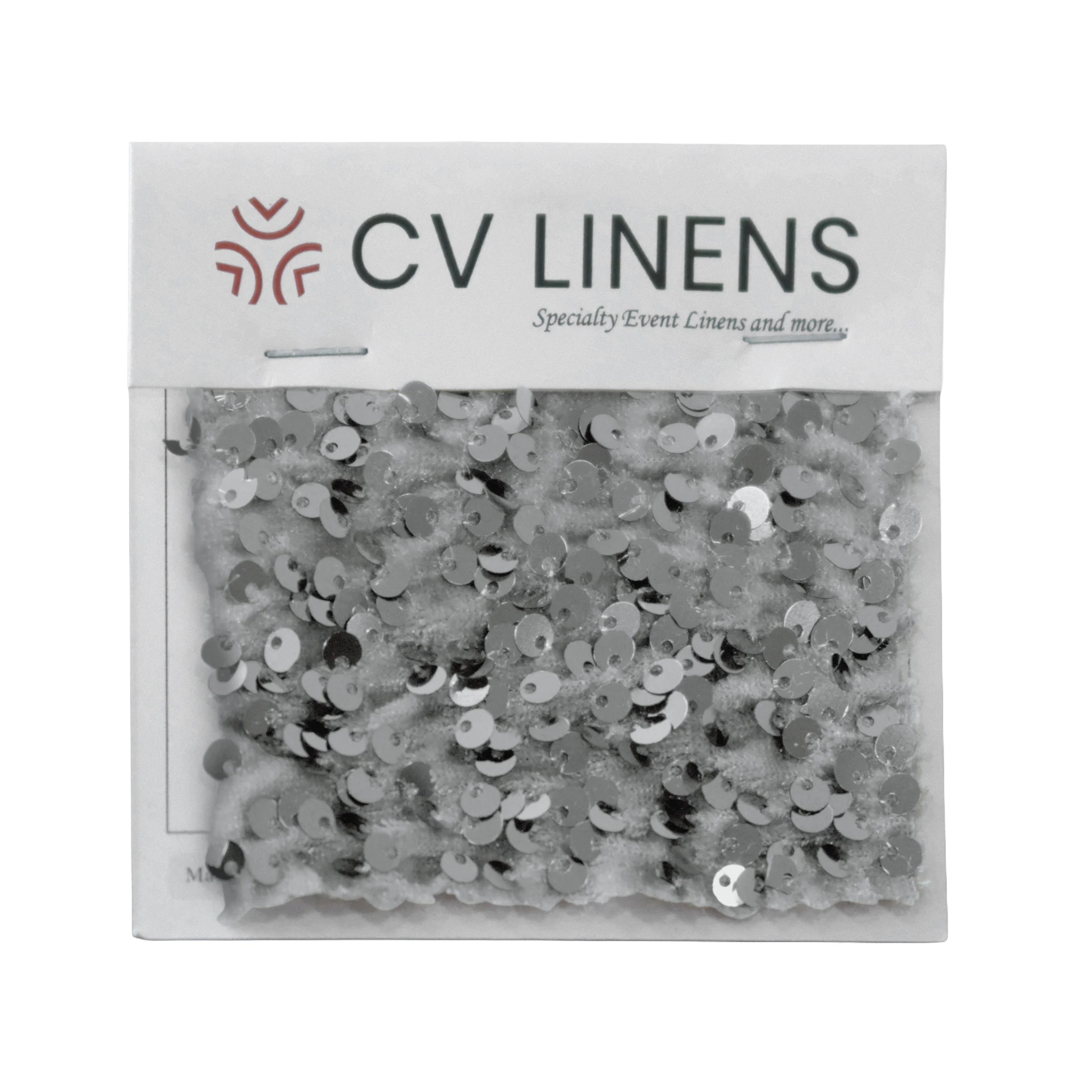 Sequin Velvet Swatch Card - Silver
