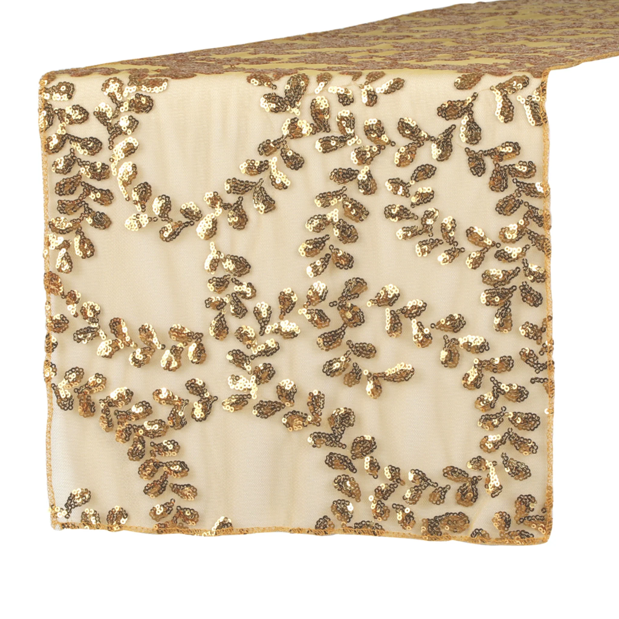 Sequin Vine Table Runner - Gold - Image 6