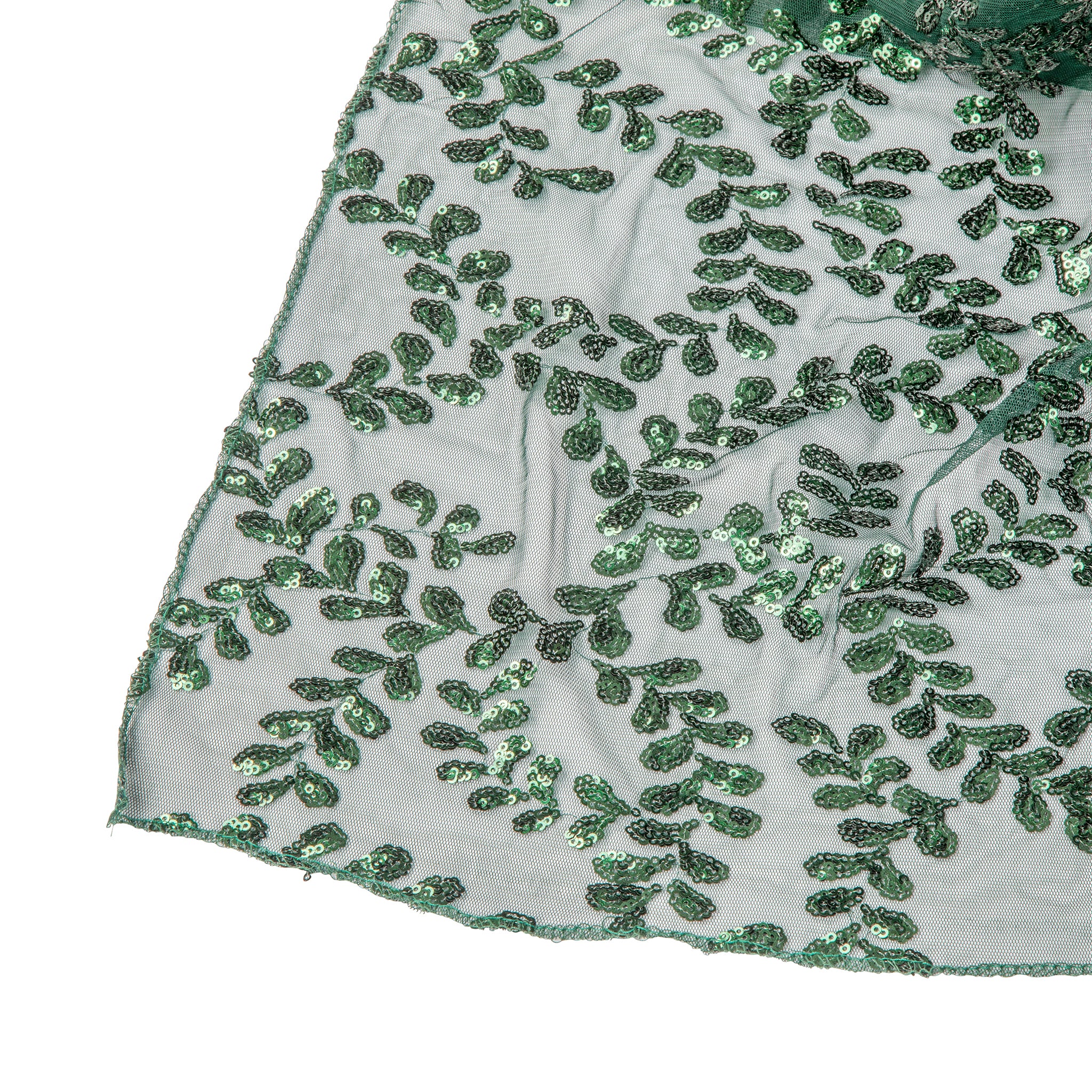 Sequin Vine Tablecloth Overlay 90"x156" Rectangle - Emerald Green - Image 5