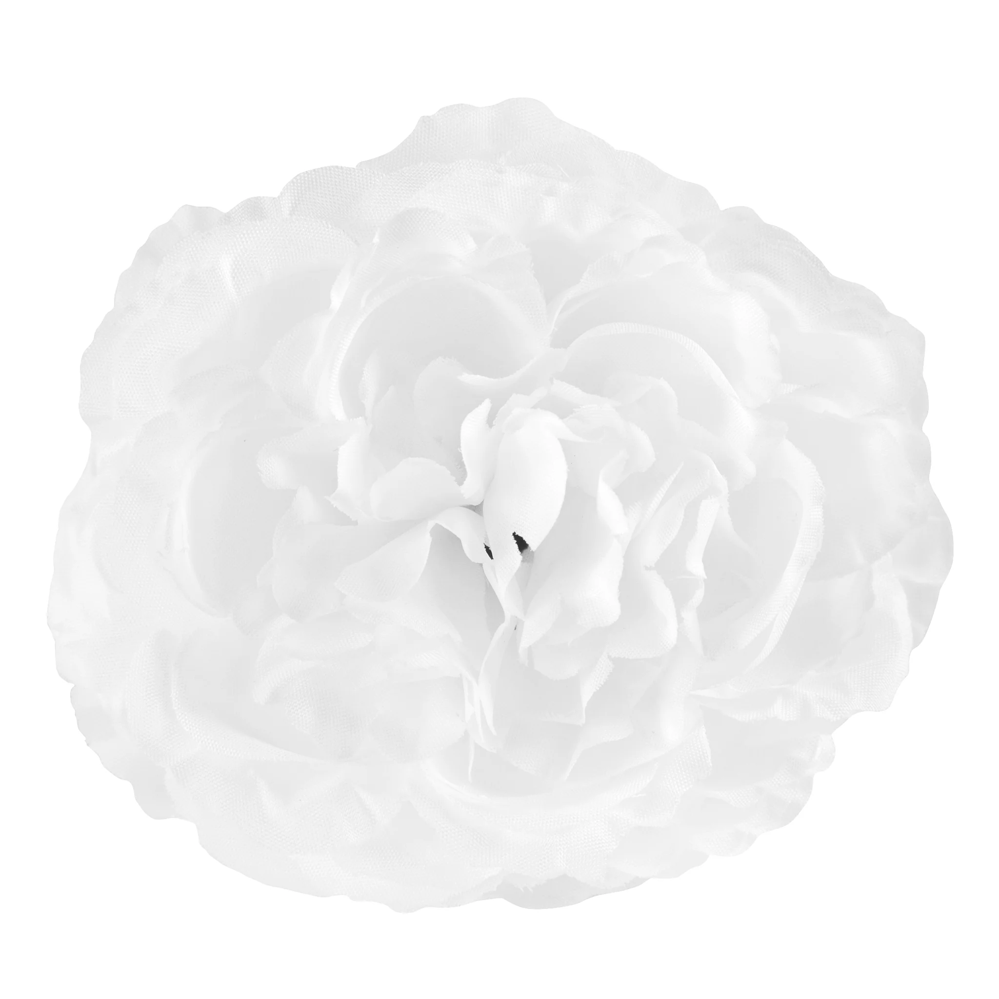 Silk Peony Flower Napkin Ring Holder (10 Count) - White - Image 3