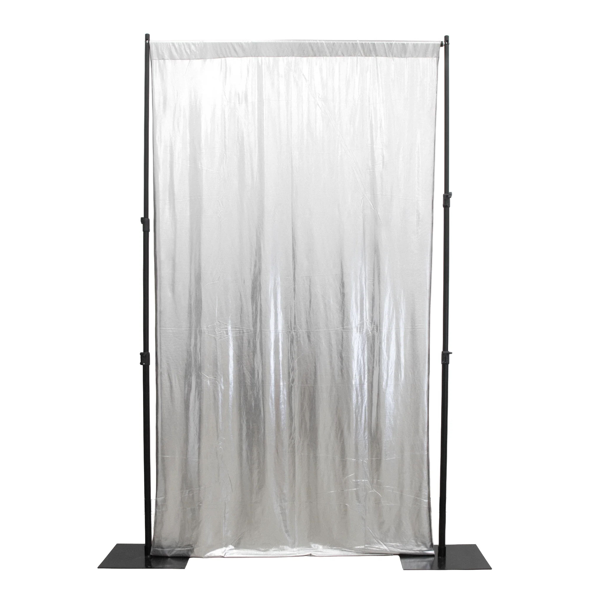 Metallic Silver Spandex Drape Curtain – 14ft x 60" Wrinkle-Free Backdrop Panel - Image 6