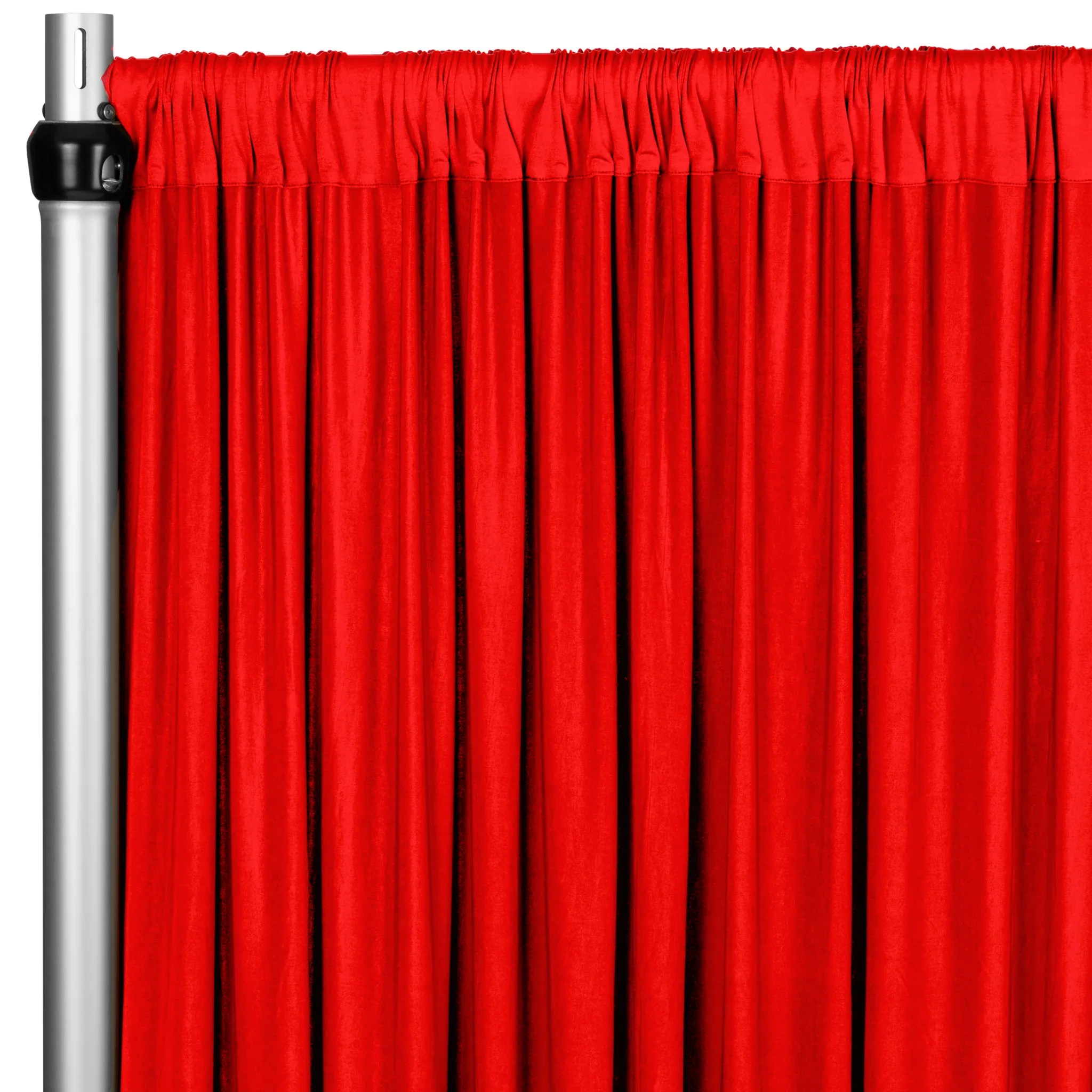 Spandex 4-way Stretch Drape Curtain 10ft H x 118" W - Red
