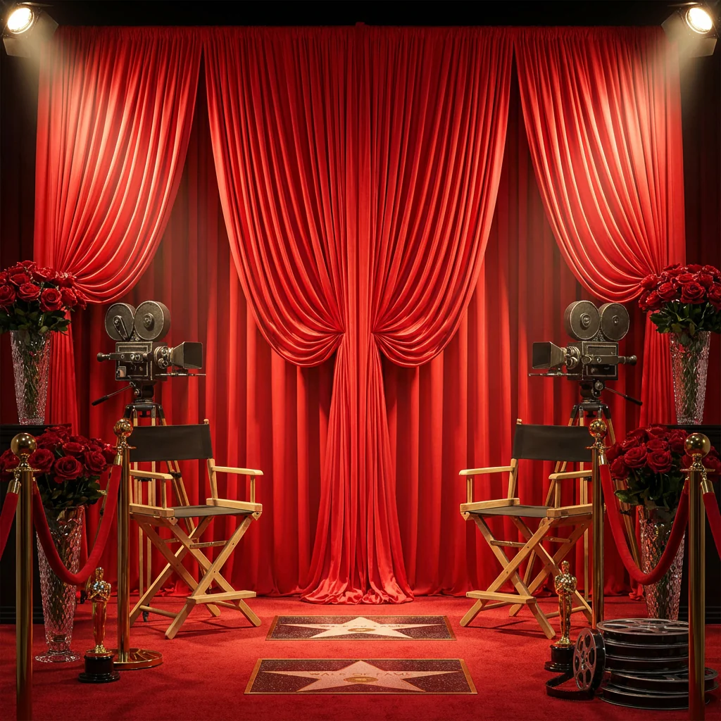 Spandex 4-way Stretch Drape Curtain 10ft H x 60" W - Red - Image 2