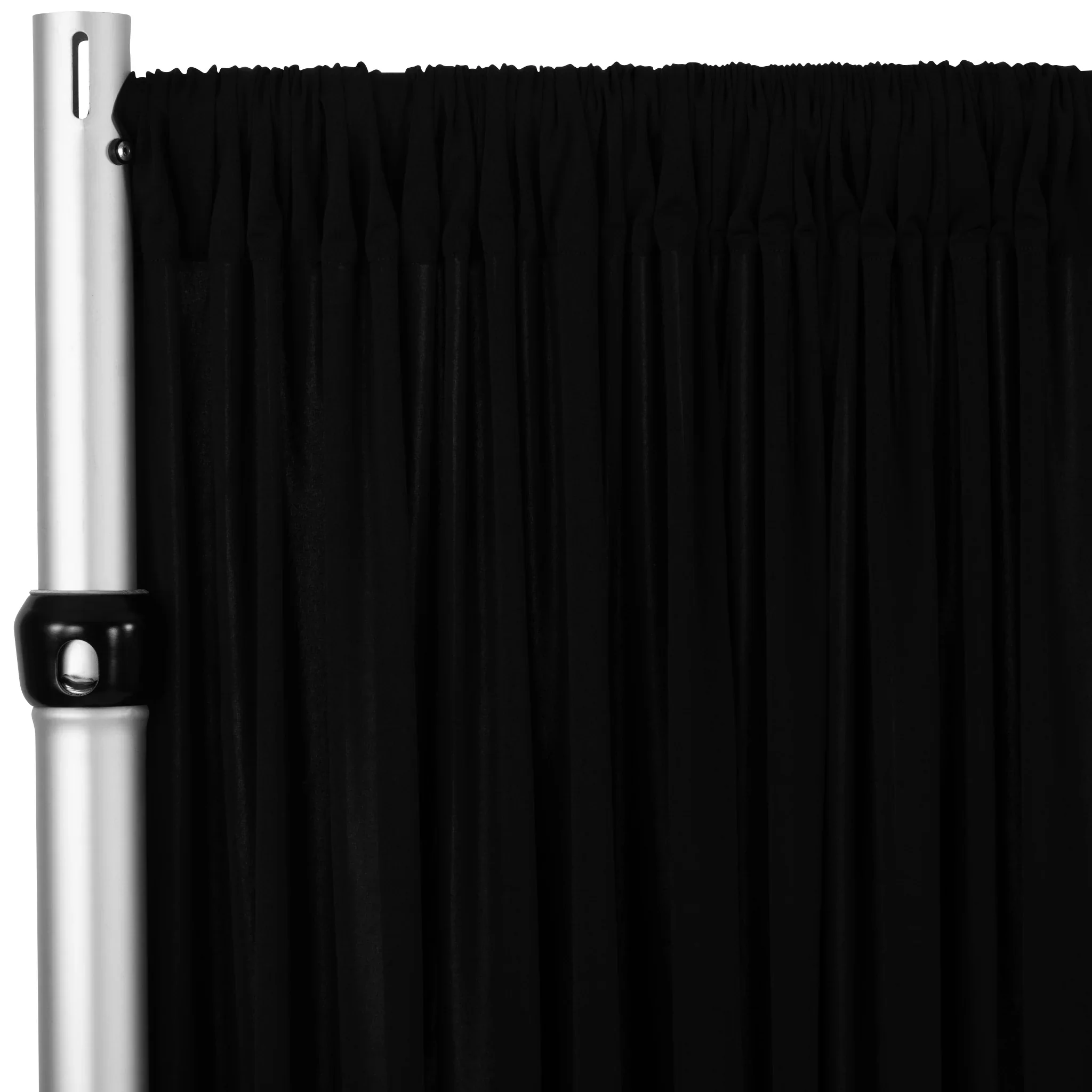 Spandex 4-way Stretch Drape Curtain 12ft H x 118" W - Black