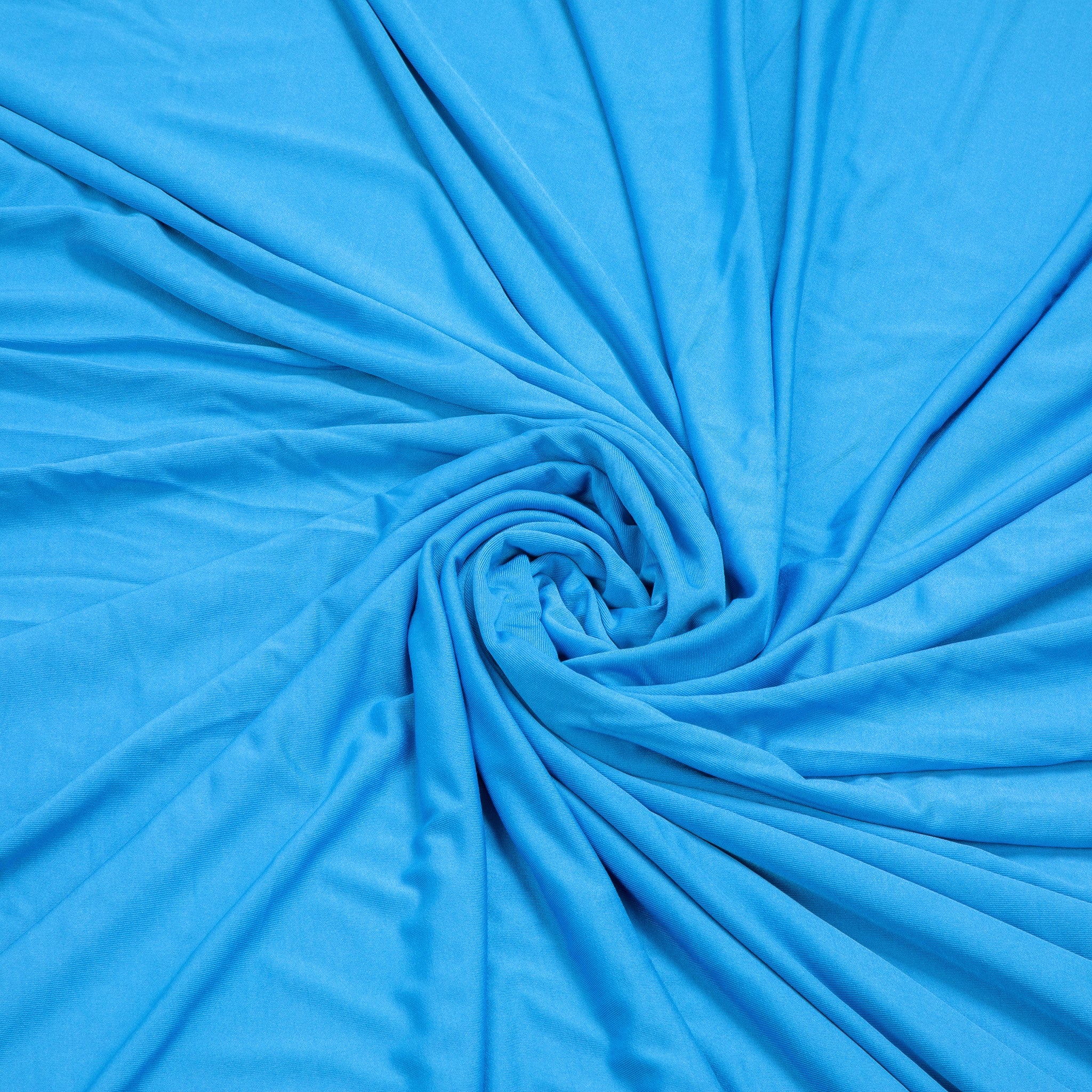 Spandex 4-way Stretch Backdrop Drape Curtain 12ft H x 60" W - Azure Blue - Image 2