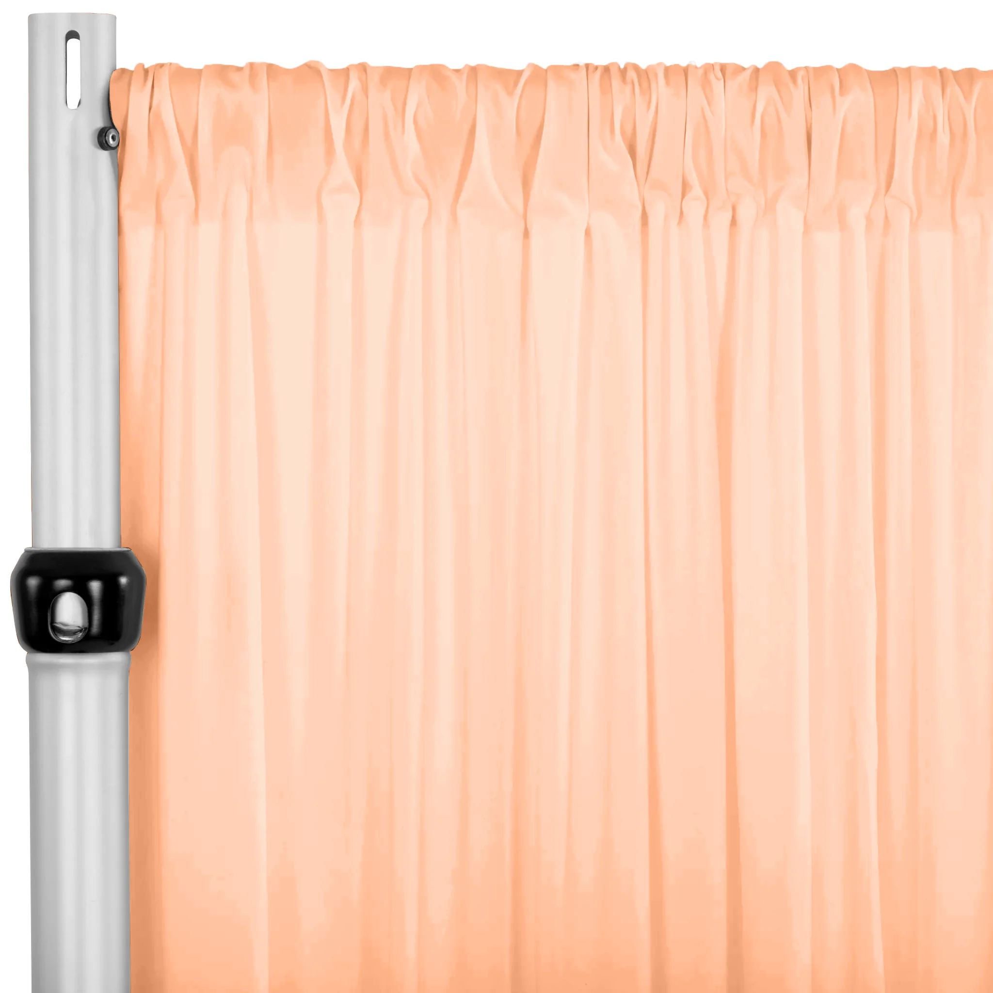 Spandex 4-way Stretch Backdrop Drape Curtain 12ft H x 60" W - Peach