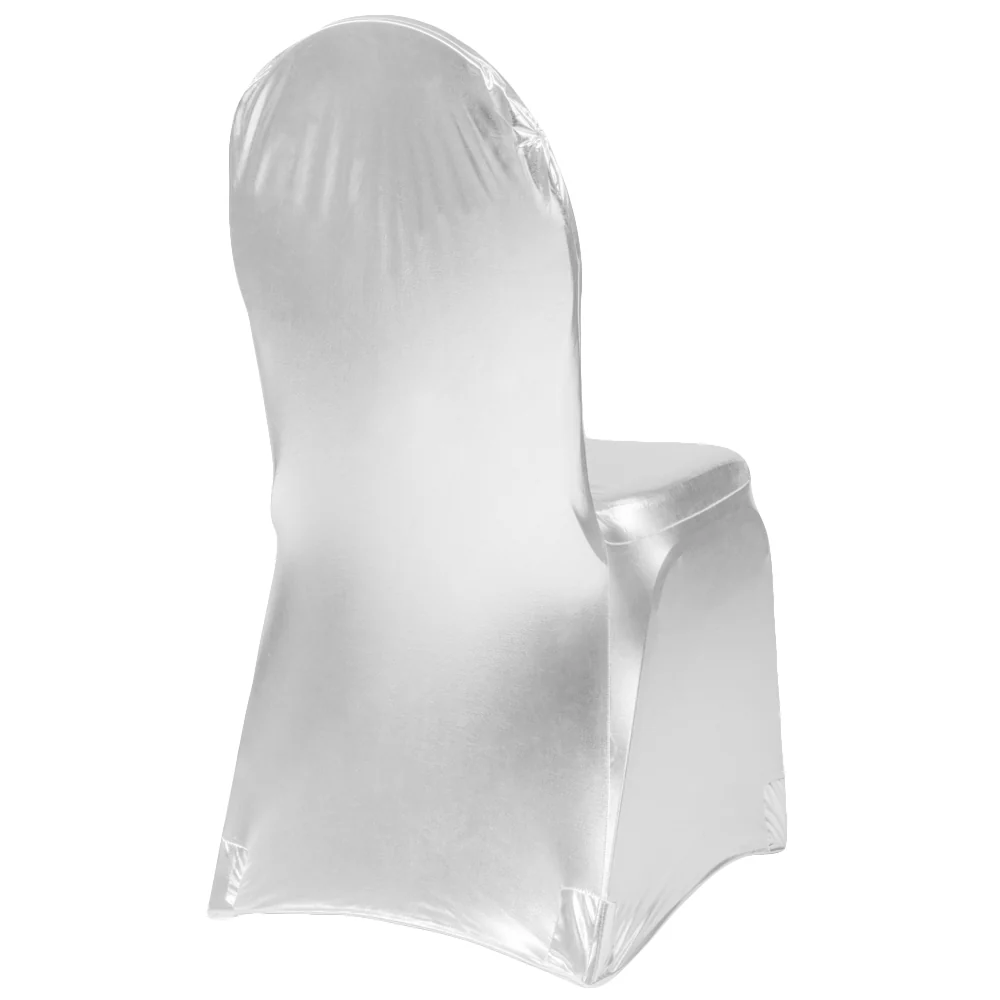 Spandex Banquet Chair Cover - Metallic Silver - Image 4