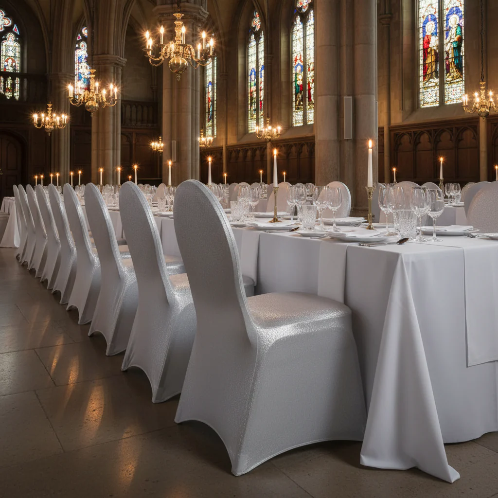 Spandex Banquet Chair Cover - Silver - Image 3