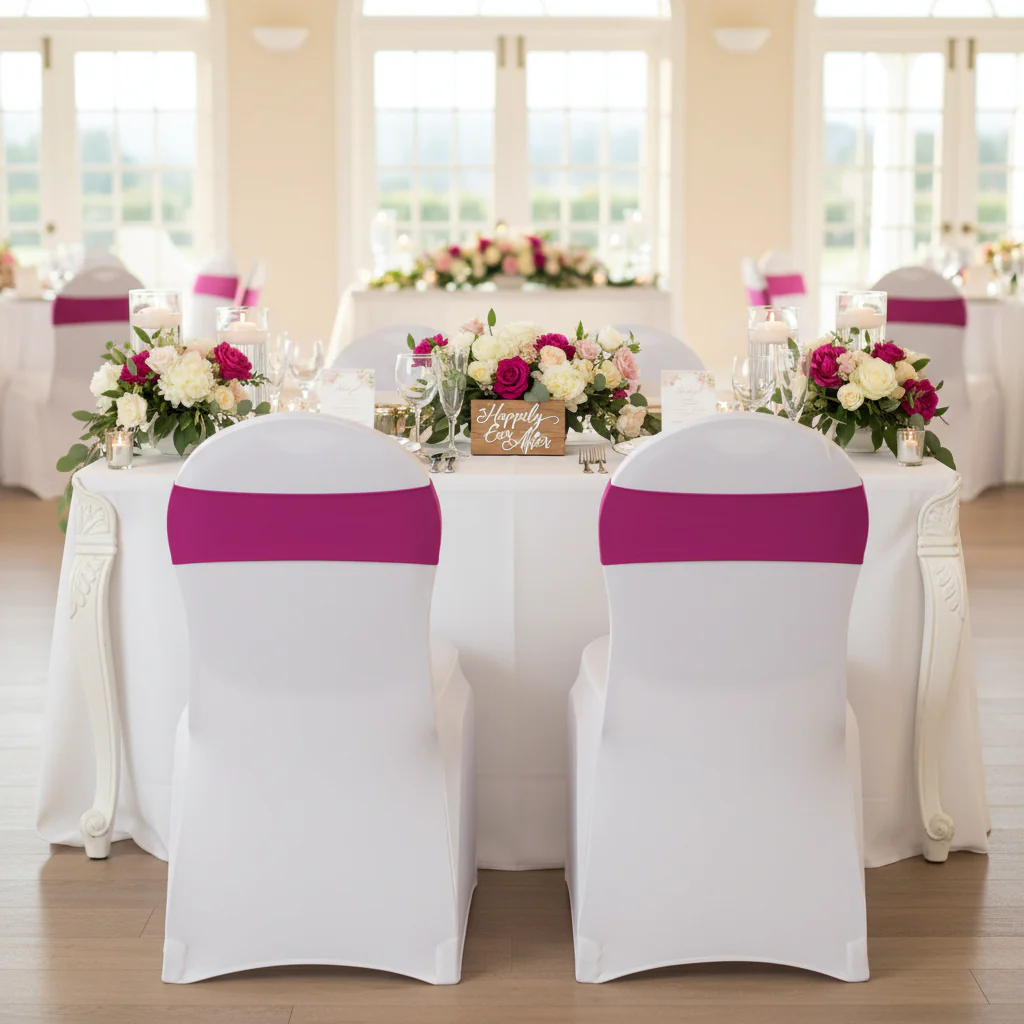 Spandex Chair Band - Fuchsia - Image 2