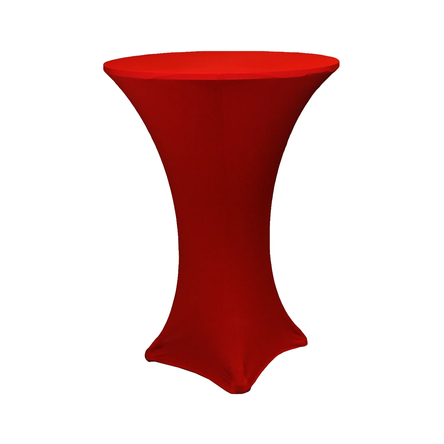 Spandex Cocktail Table Cover 30" Round - Apple Red - Image 2
