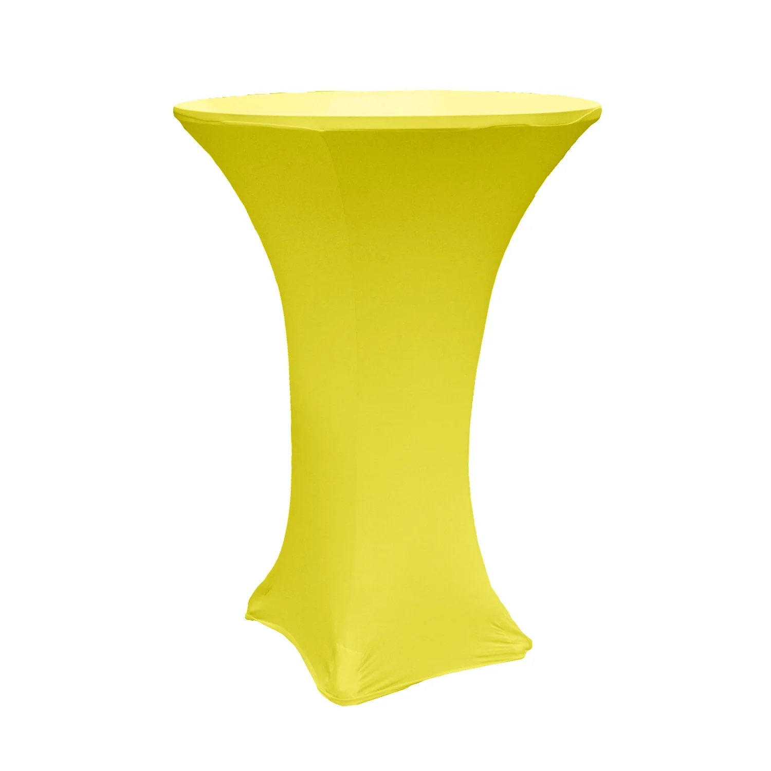 Spandex Cocktail Table Cover 36" Round - Bright Yellow