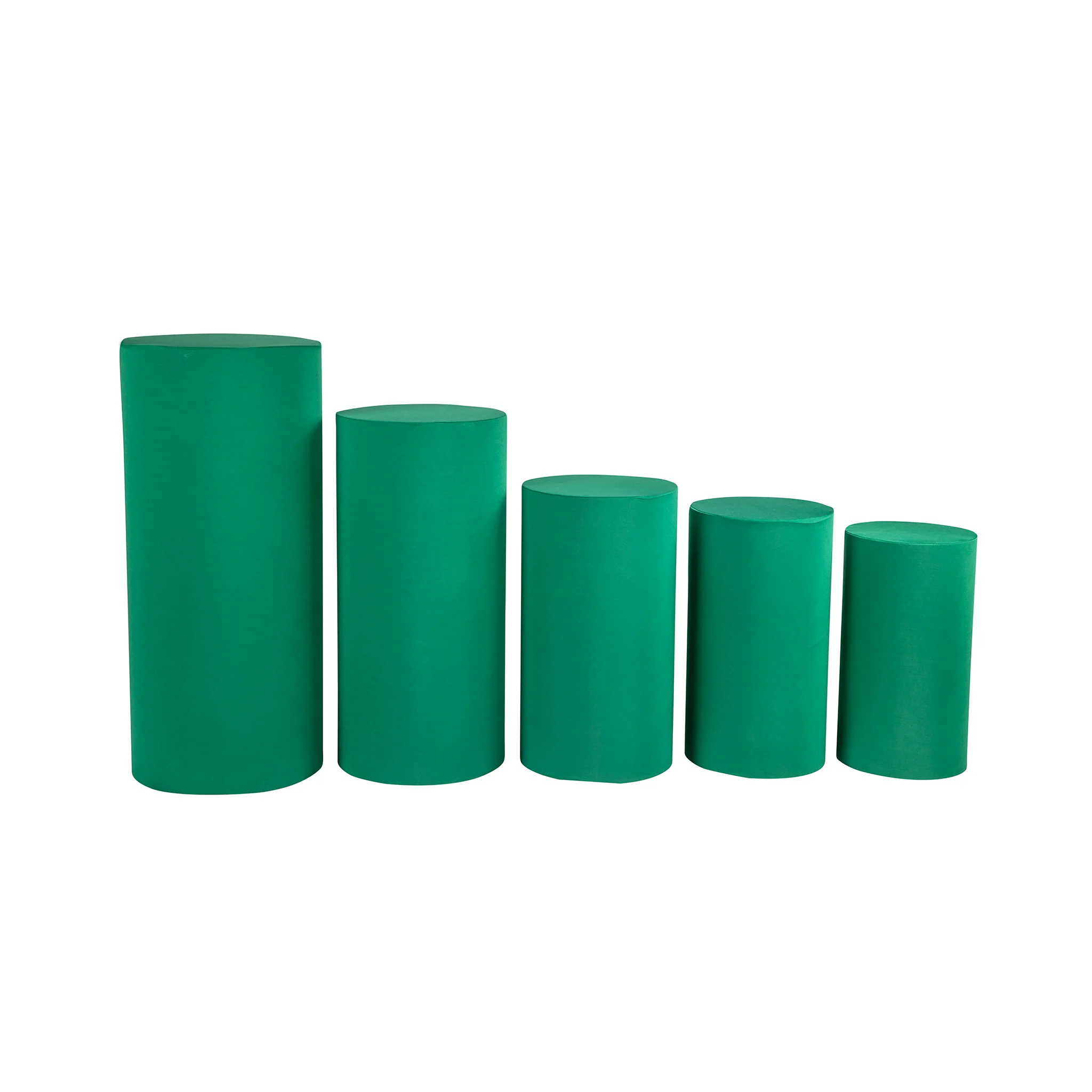 Spandex Pillar Covers for Metal Cylinder Pedestal Stands 5 pcs/set - Emerald Green - Image 2