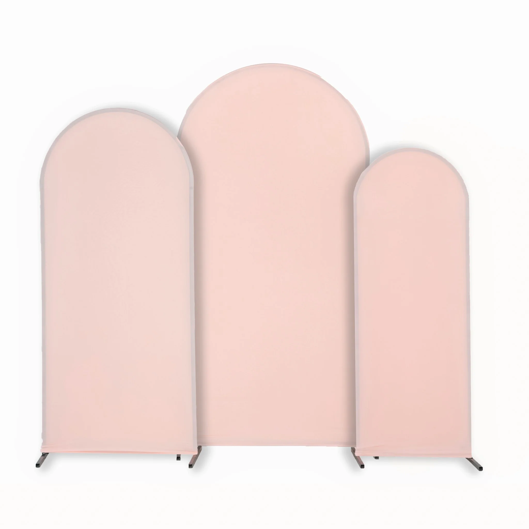 Spandex Covers for Trio Arch Frame Backdrop 3pc/set - Blush/Rose Gold