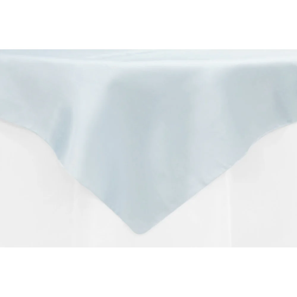 Square 54" SATIN Table Overlay - Dusty Blue
