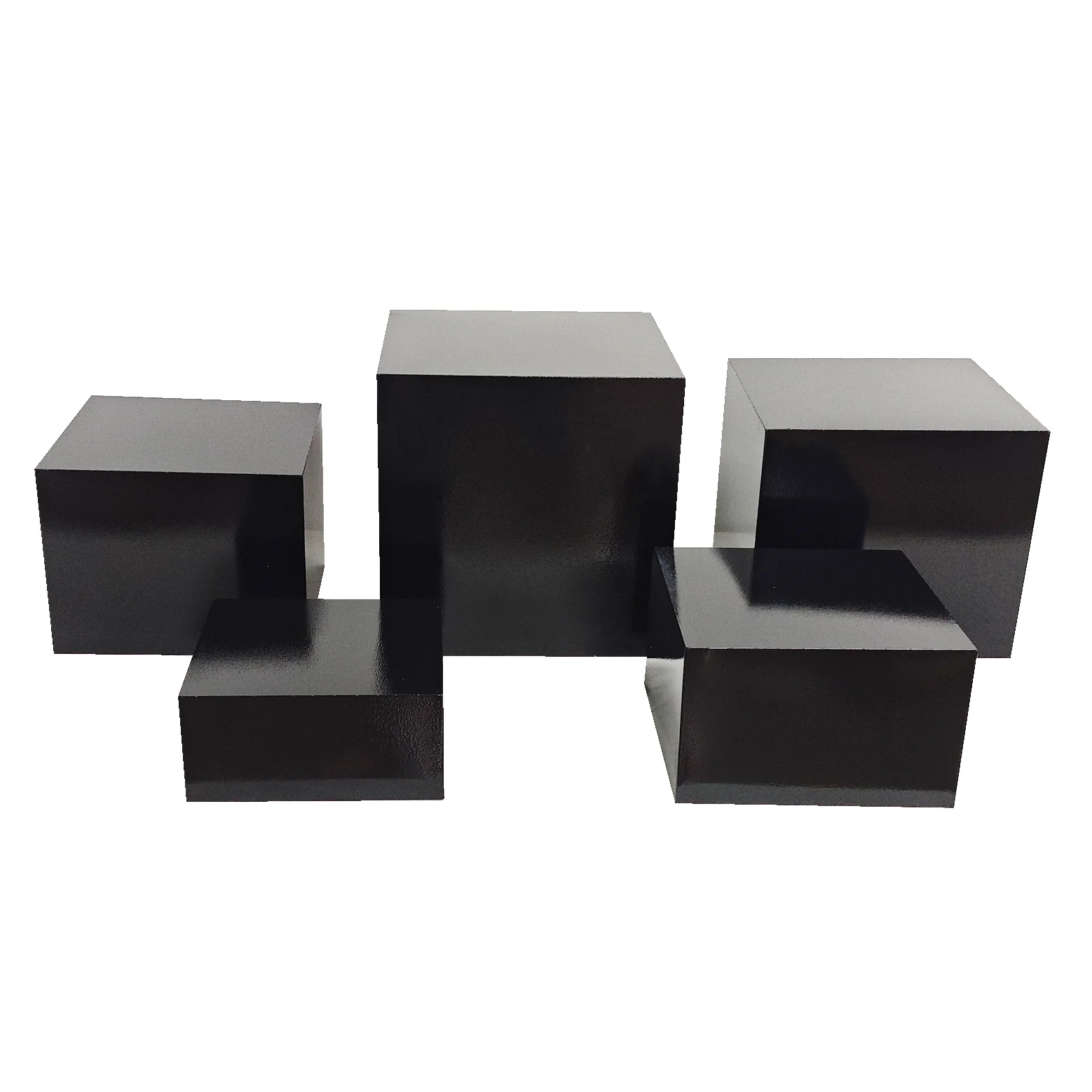 Black Square Pedestal Cake/Dessert Display Stands 5 pcs/set - Image 3