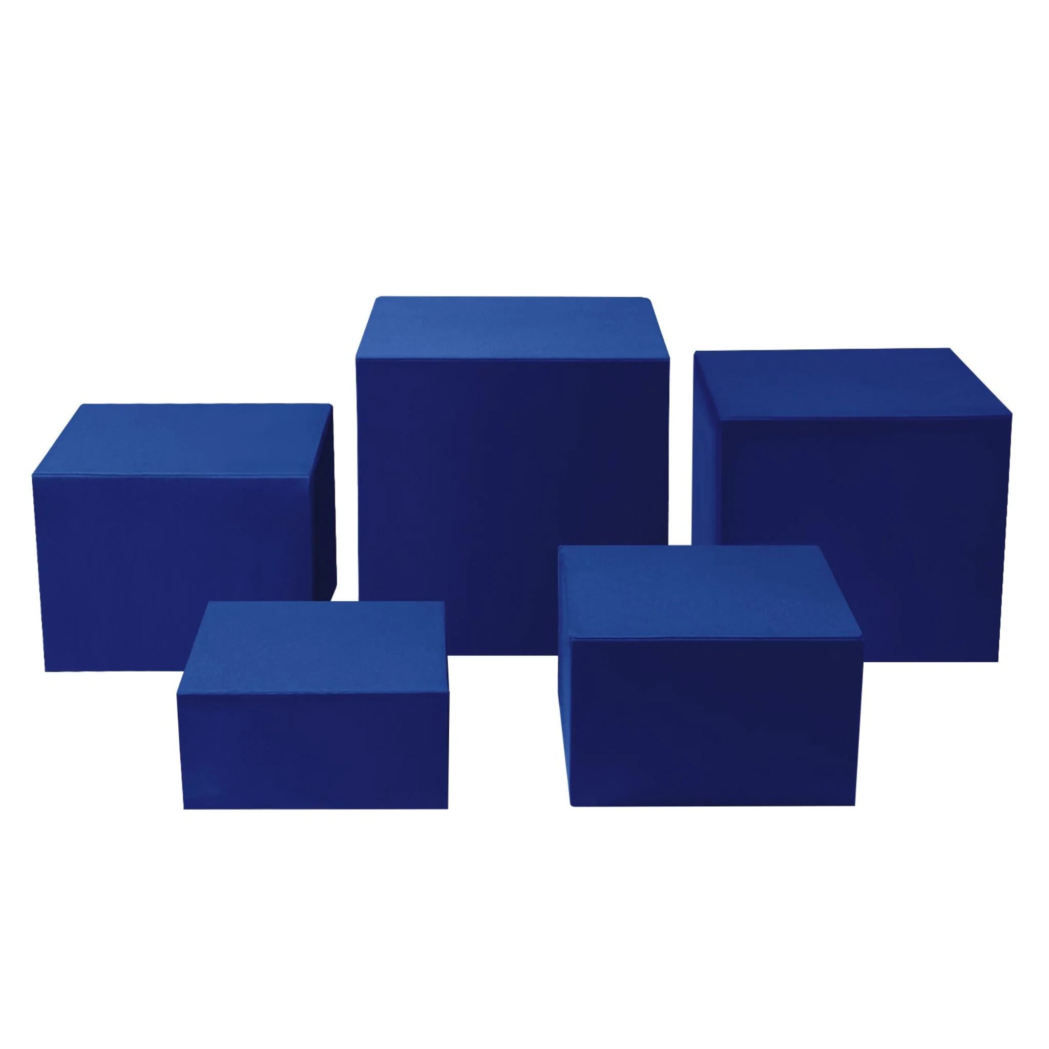 Spandex Covers for Square Metal Cake/Dessert Pedestal Stands 5 pcs/set - Navy Blue