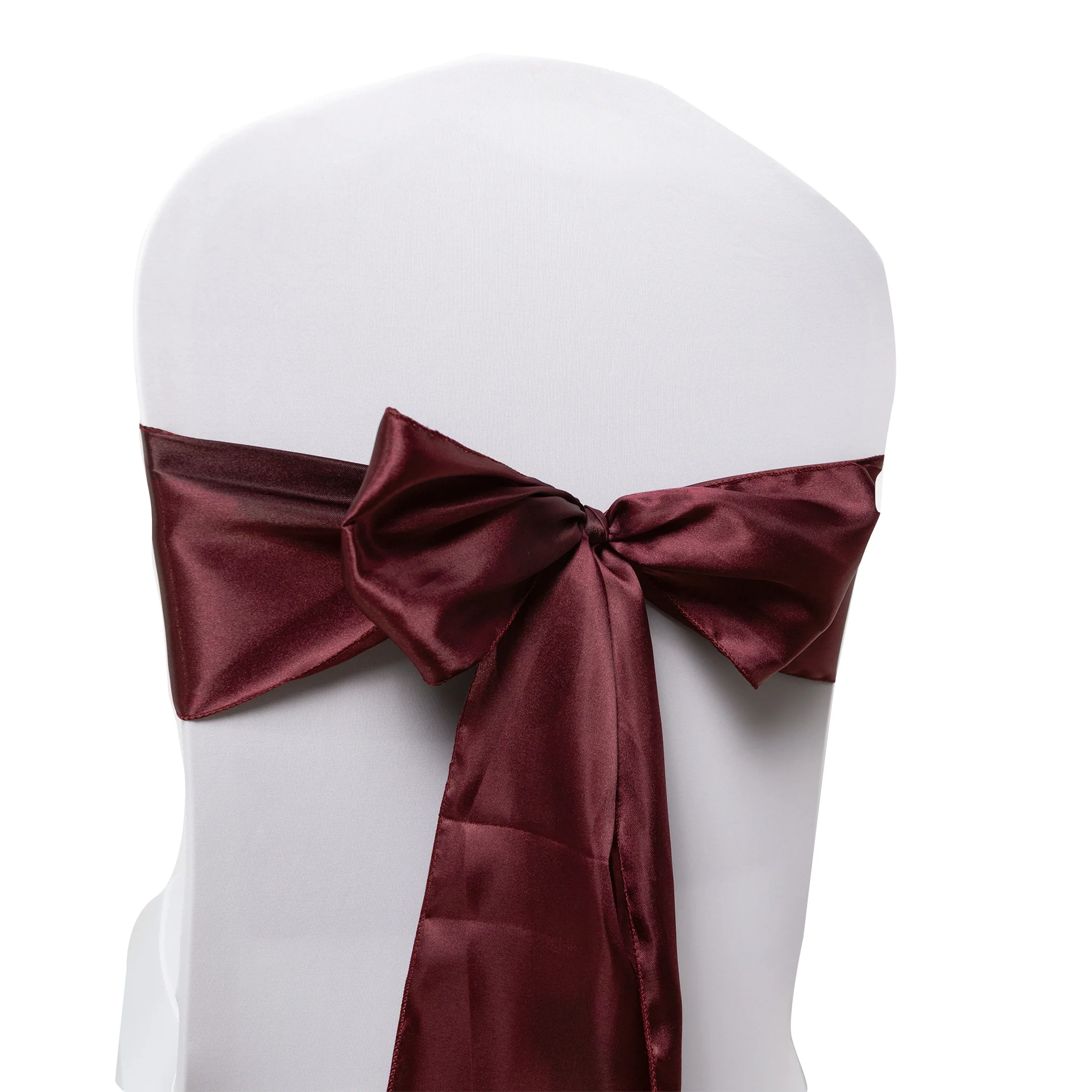 Standard Satin Chair Sash - Cabernet - Image 2