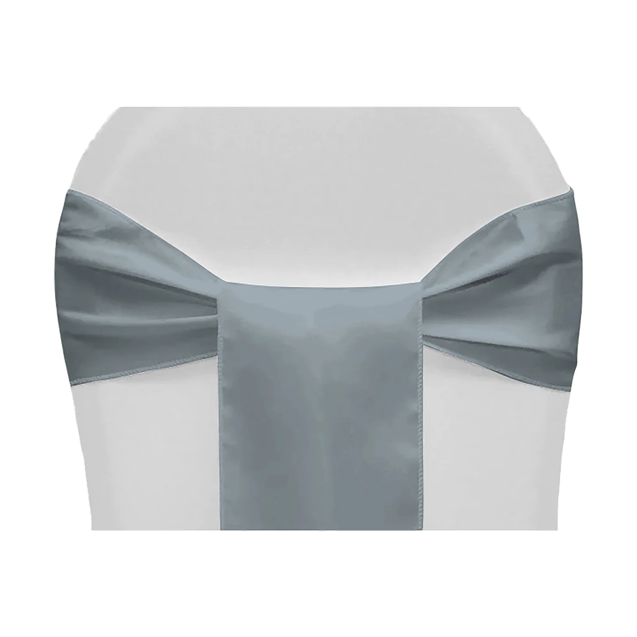 Standard Satin Chair Sash - Slate Gray - Image 2