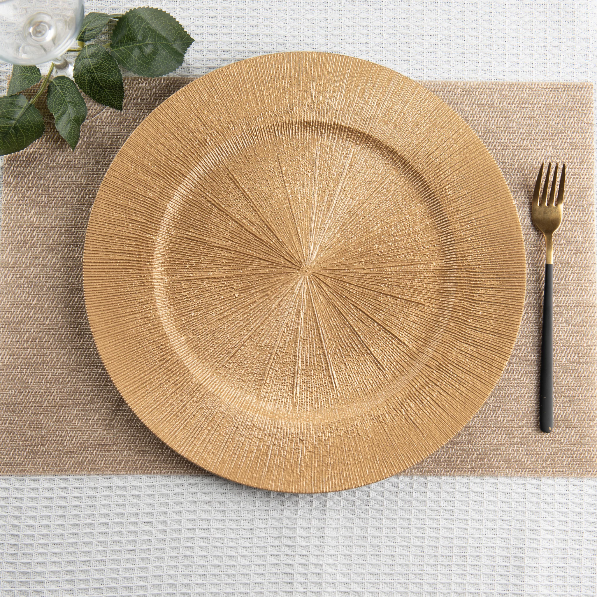 Sunray Acrylic Charger Plate - Gold - Image 3