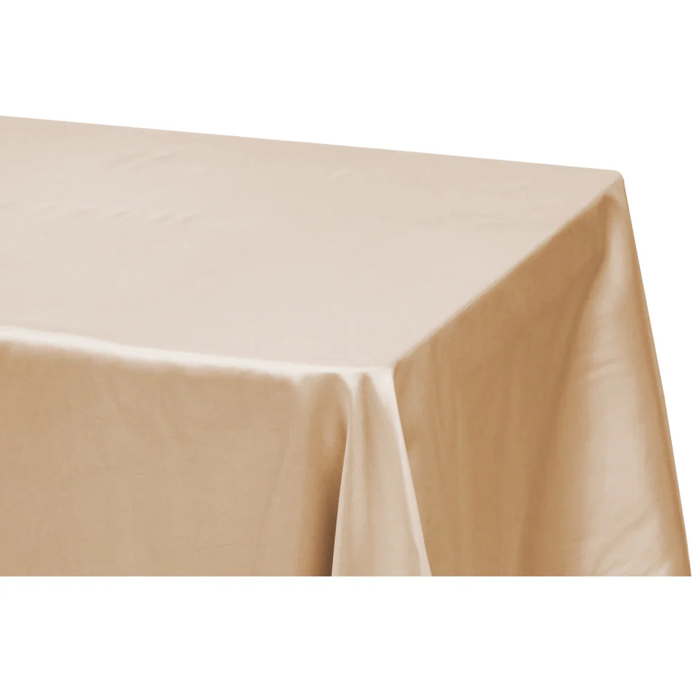 Taffeta Tablecloth 90"x132" Rectangular - Champagne