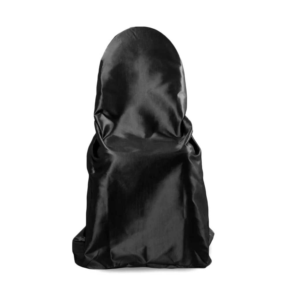 Taffeta Universal Self Tie Chair Cover - Black - Image 3