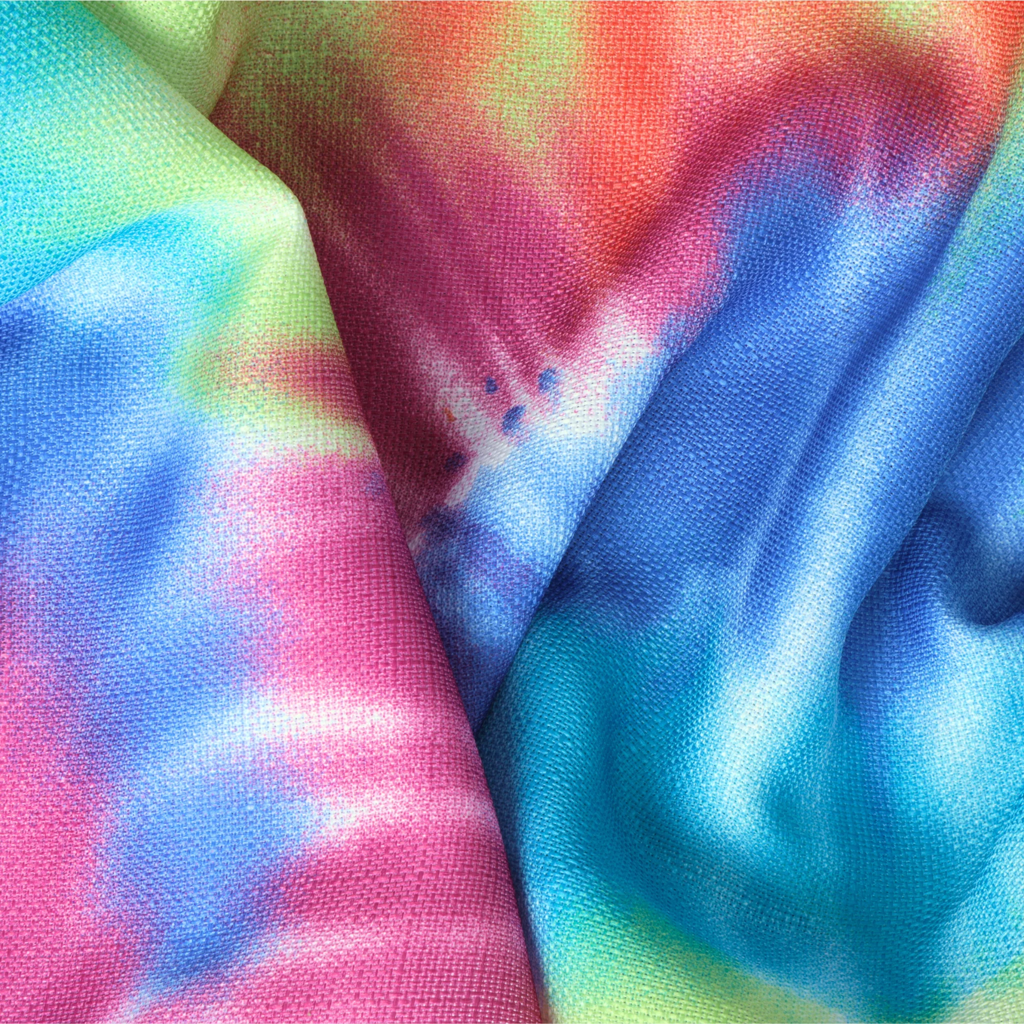Tie-Dye Polyester 72"x72" Tablecloth - Image 3