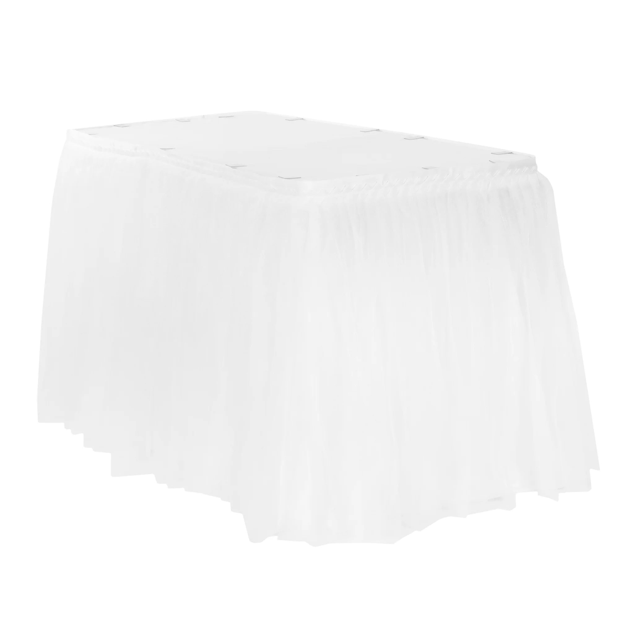 Tulle Tutu 14ft Table Skirt - White - Image 2