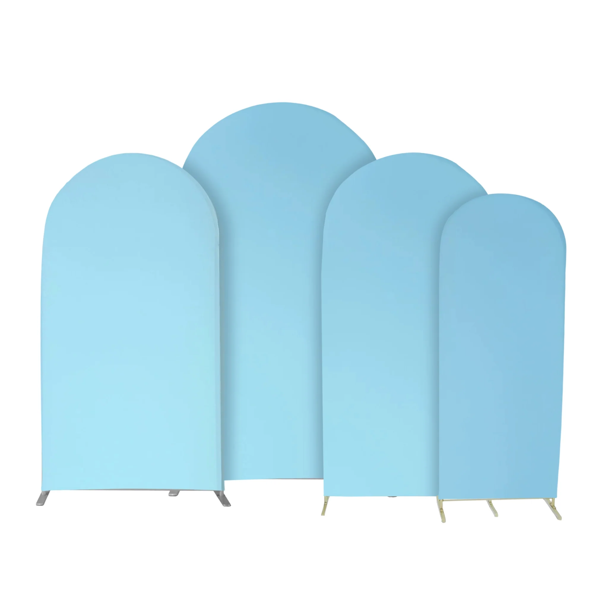 Universal Fit Spandex Covers for All Trio Arch Backdrop Stand (4 pcs) - Baby Blue