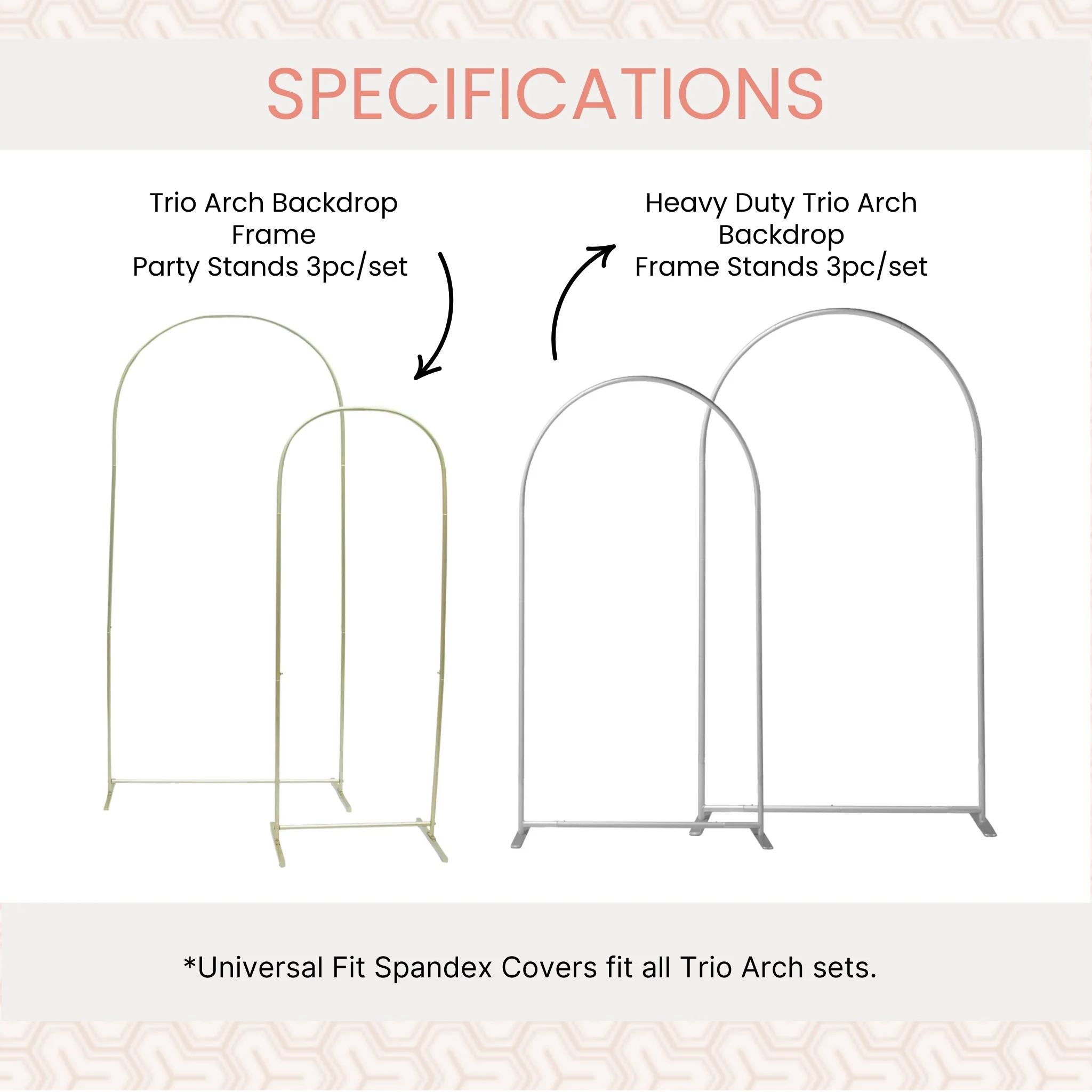 Universal Fit Spandex Covers for All Trio Arch Backdrop Stand (4 pcs) - Baby Blue - Image 2