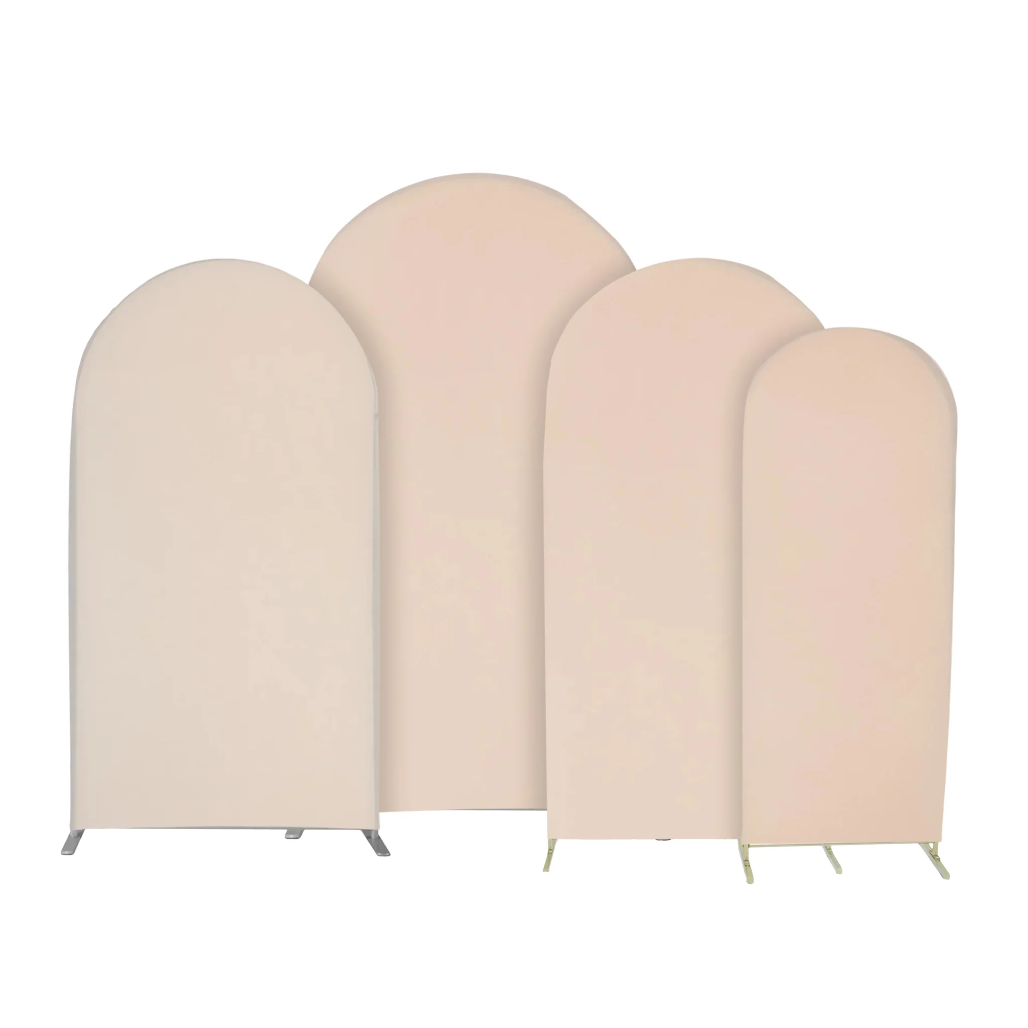 Universal Fit Spandex Covers for All Trio Arch Backdrop Stand (4 pcs) - Champagne