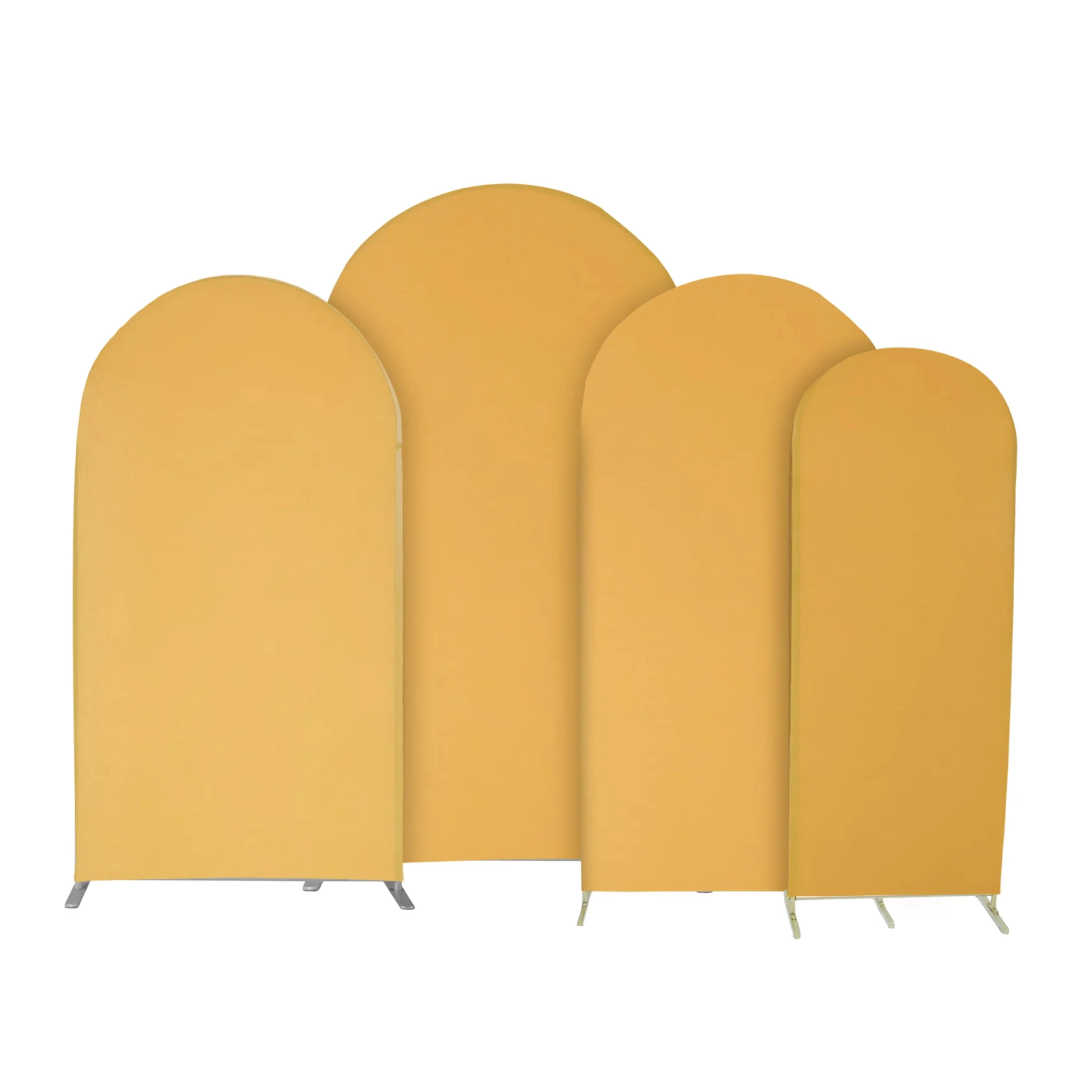 Universal Fit Spandex Covers for All Trio Arch Backdrop Stand (4 pcs) - Gold