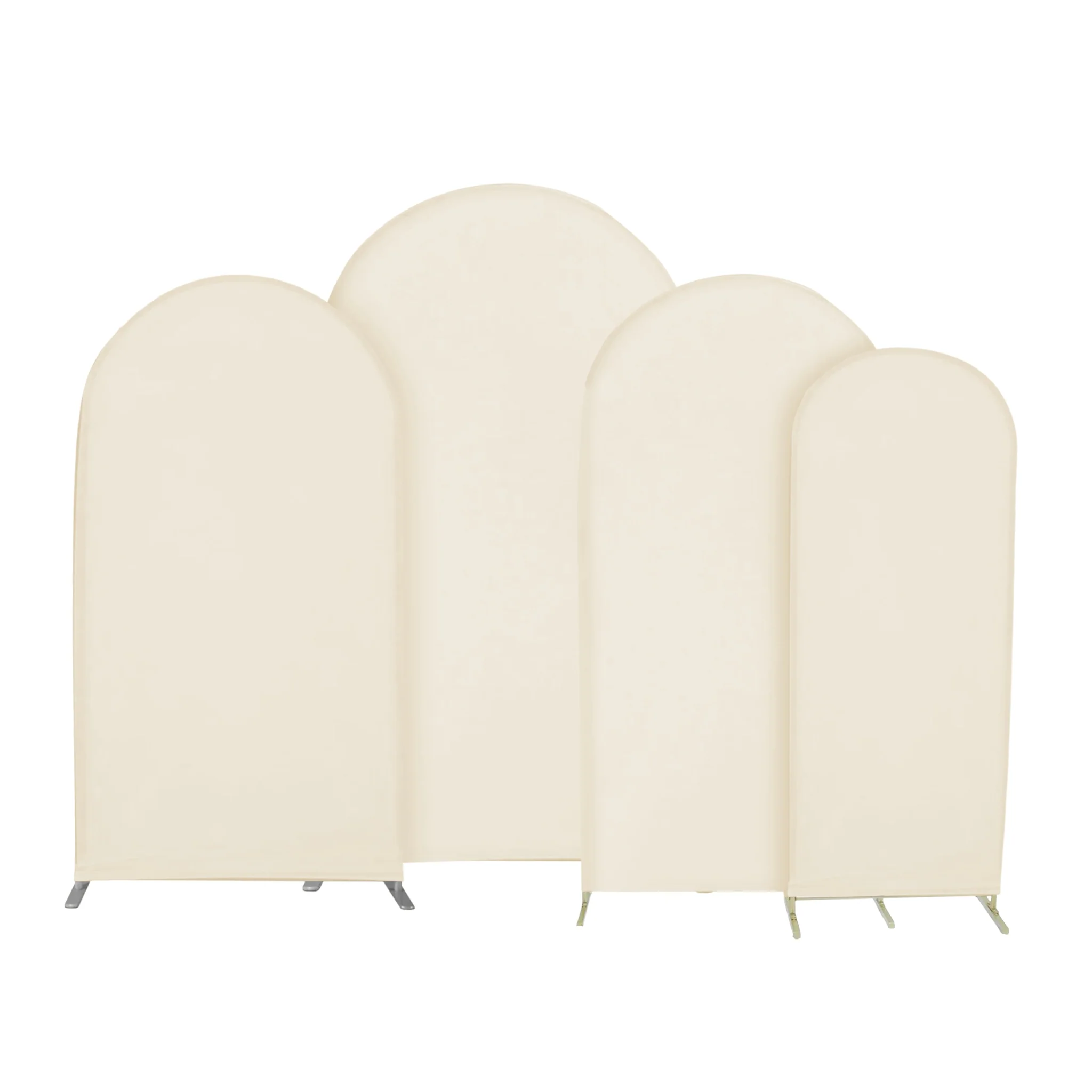Universal Fit Spandex Covers for All Trio Arch Backdrop Stand (4 pcs) - Ivory